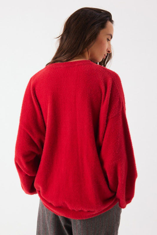 Sapowood Fluffy L/S Crewneck Sweater Sweaters AMERICAN VINTAGE