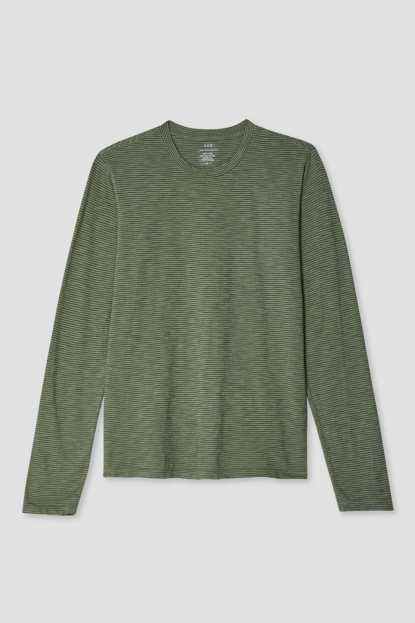 L/S Thin Stripe Tee T Shirts Save Khaki United Rye Grass S