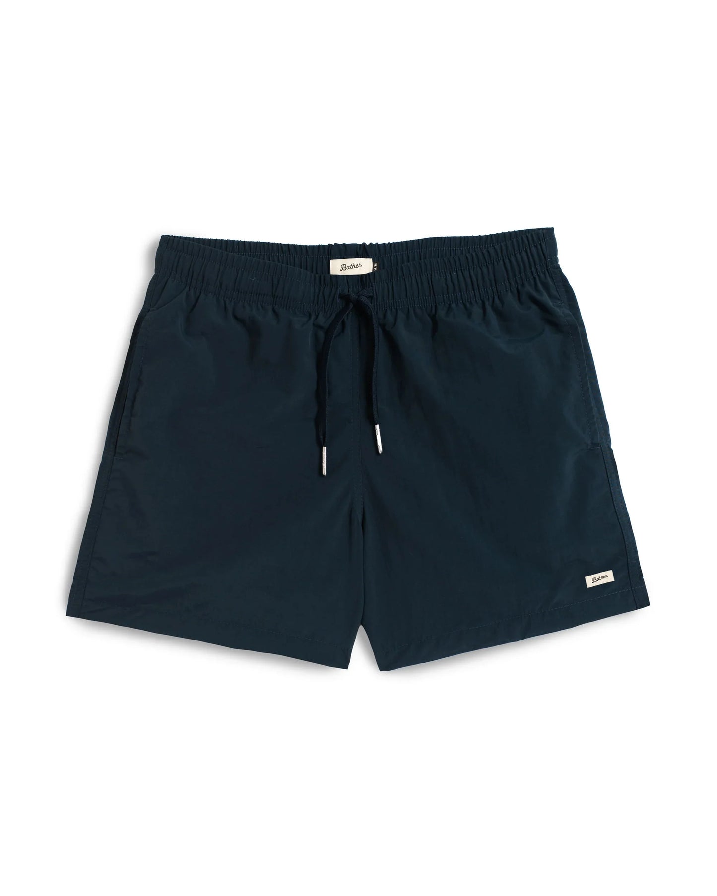 Solid Navy Swim Trunks