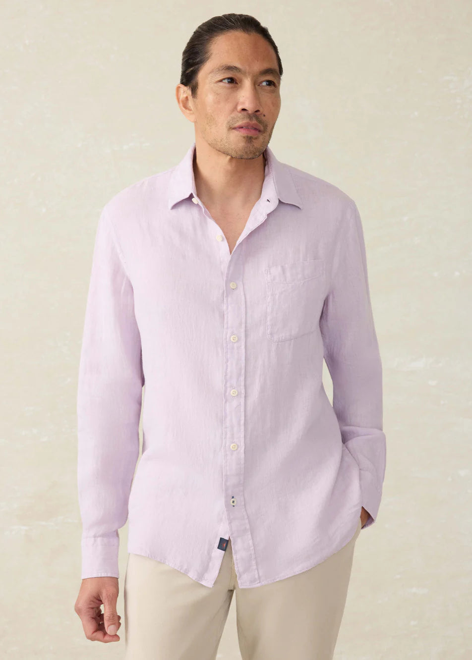 Laguna Linen Shirt Shirts Faherty Wisteria S