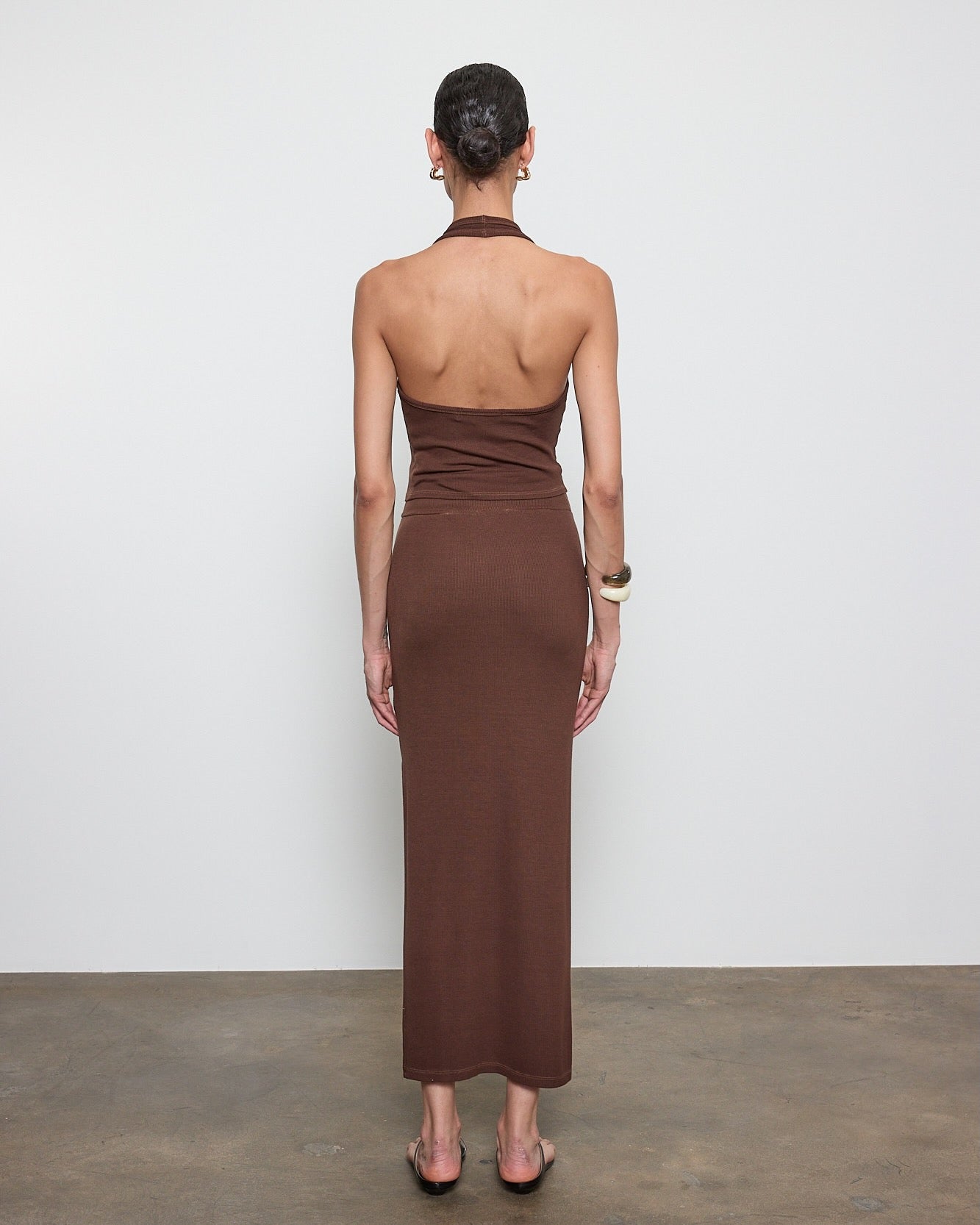 Silk Rib U Halter Shirts Enza Costa