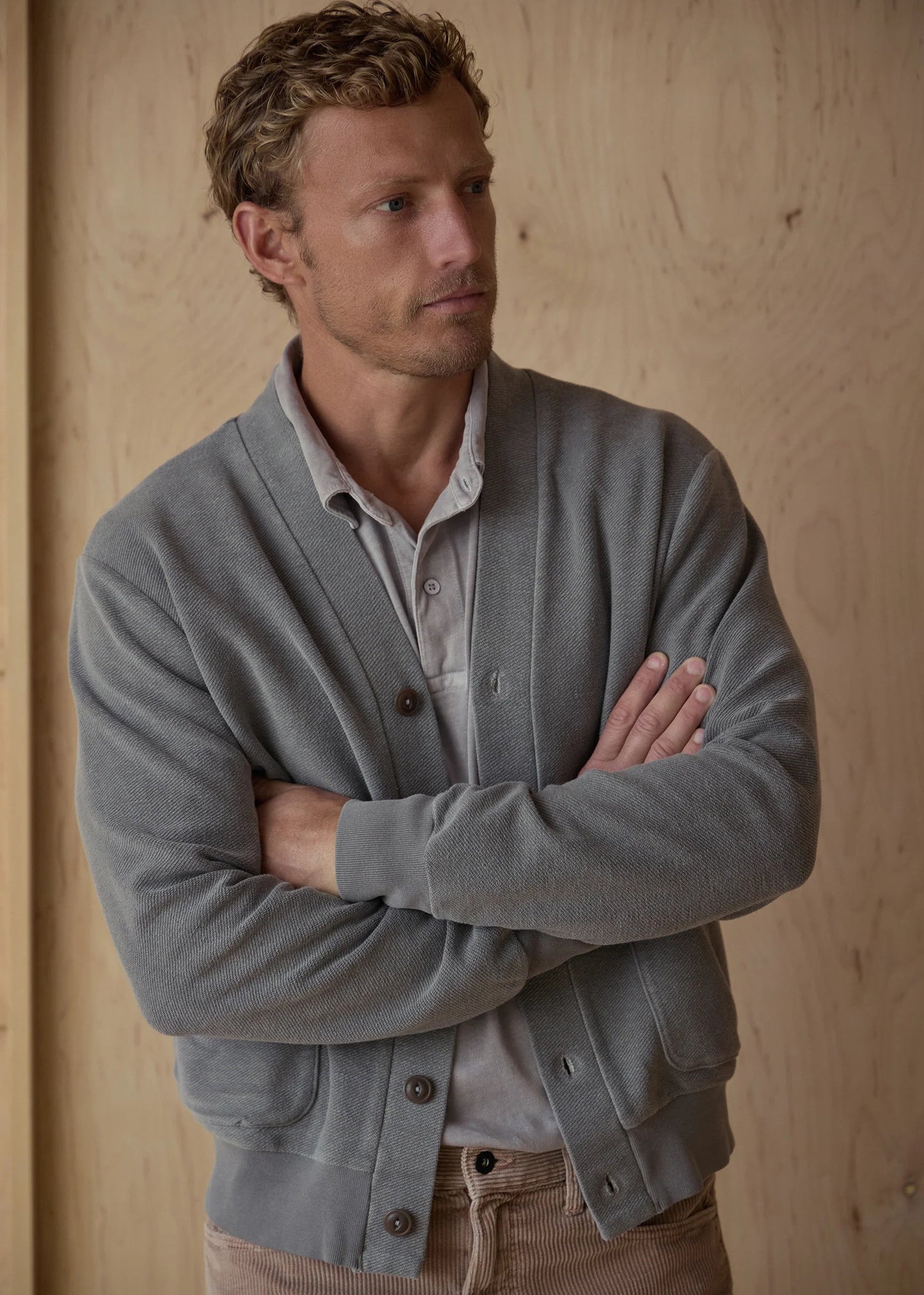 Twill Terry Cardigan