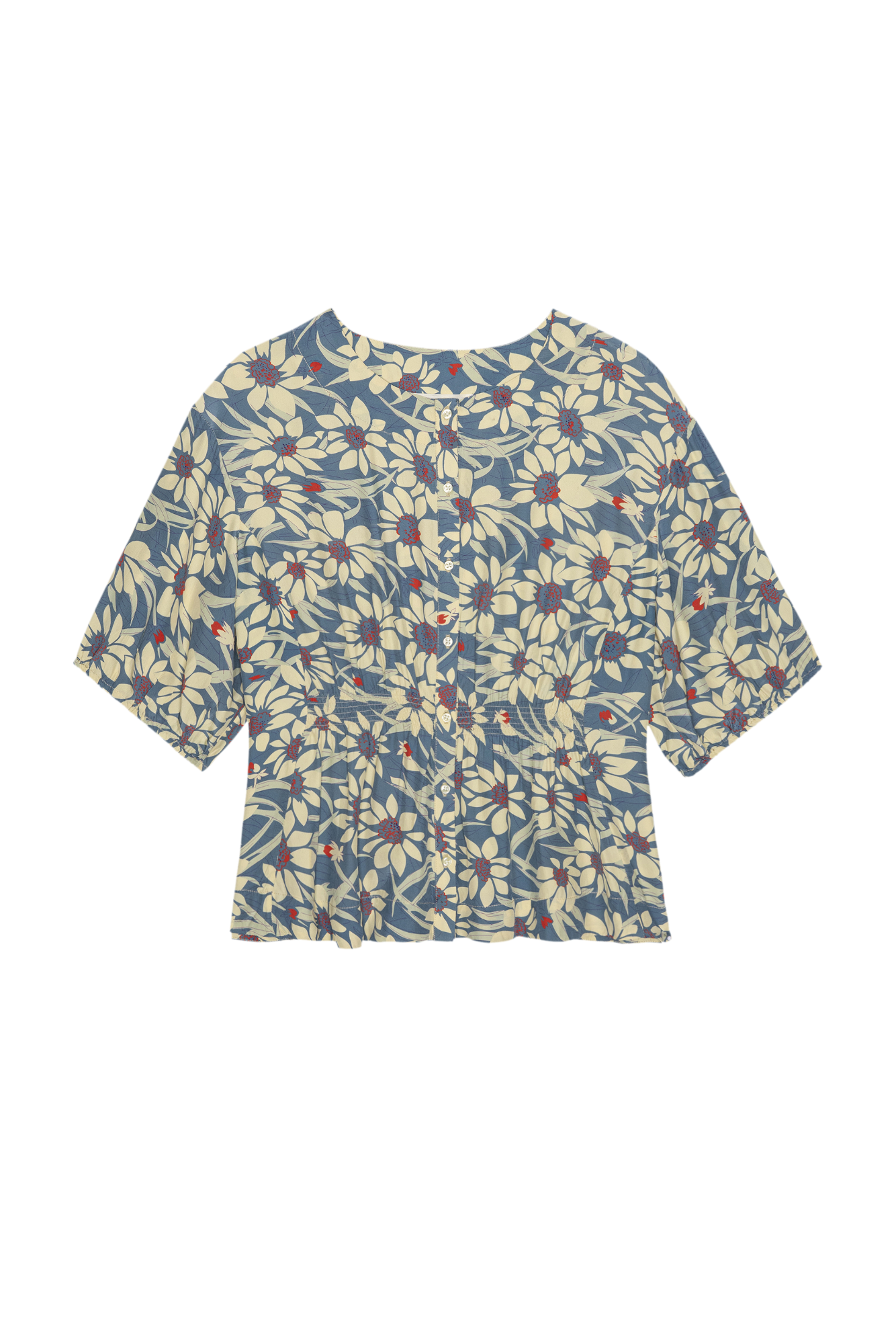 The Hayflower Top Shirts The Great. Blue Scattered Bloom 1