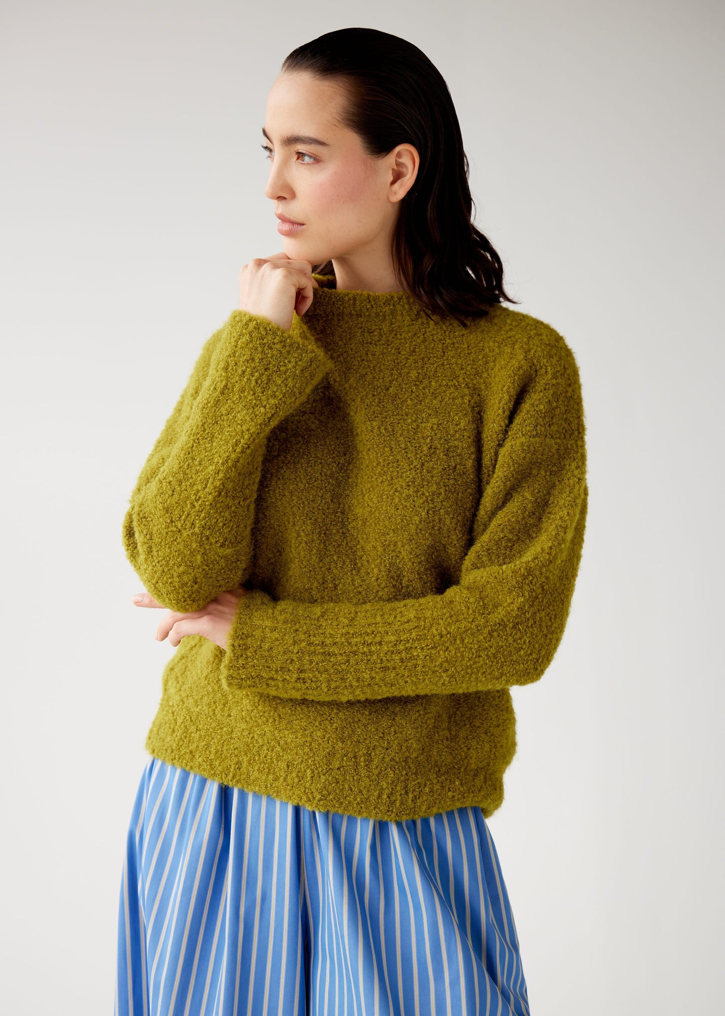 Teddy Sweater in Alpaca Boucle Sweaters CHRISTINE ALCALAY