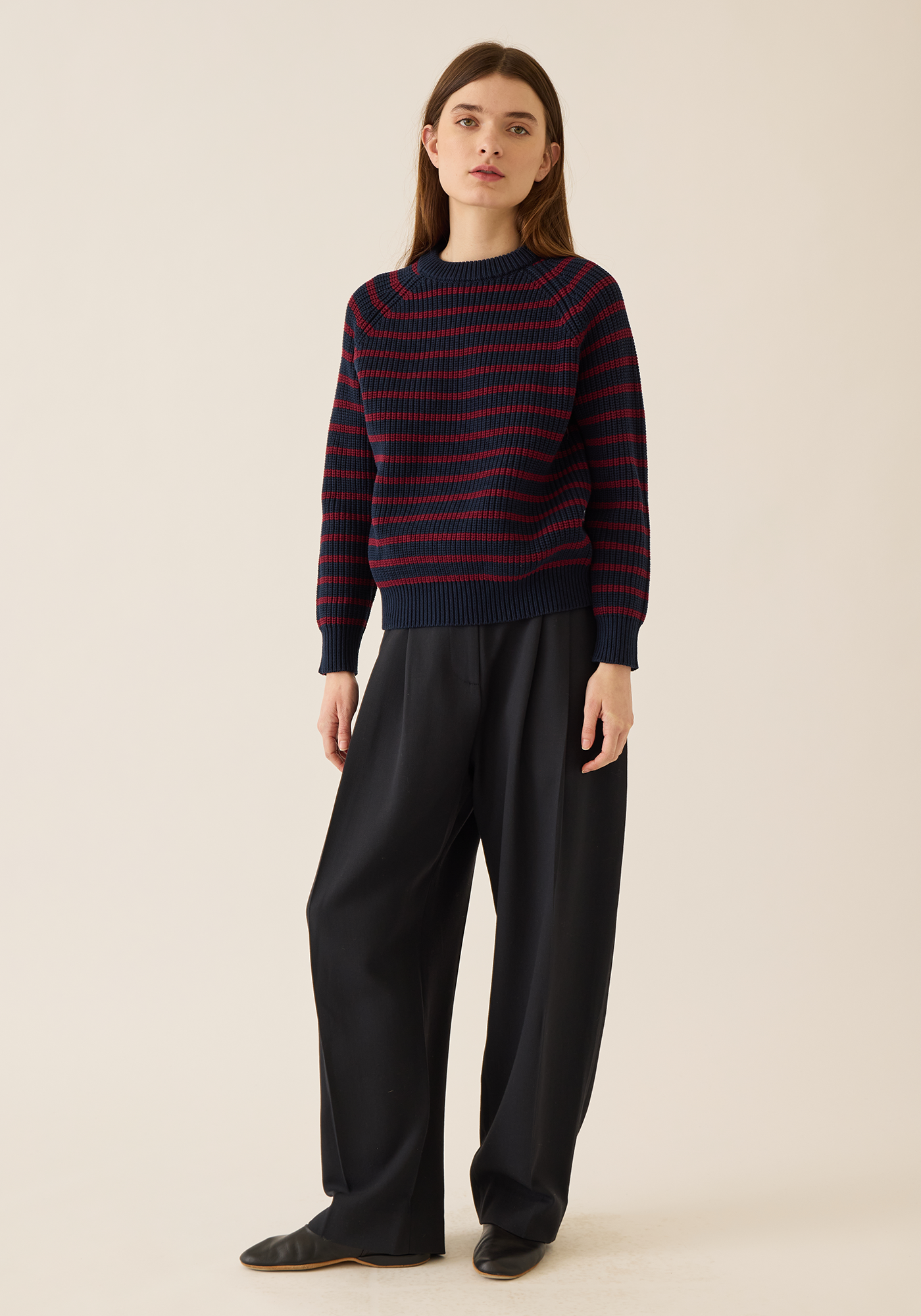 Phoebe Stripe Cotton Sweater Sweaters DEMYLEE New York