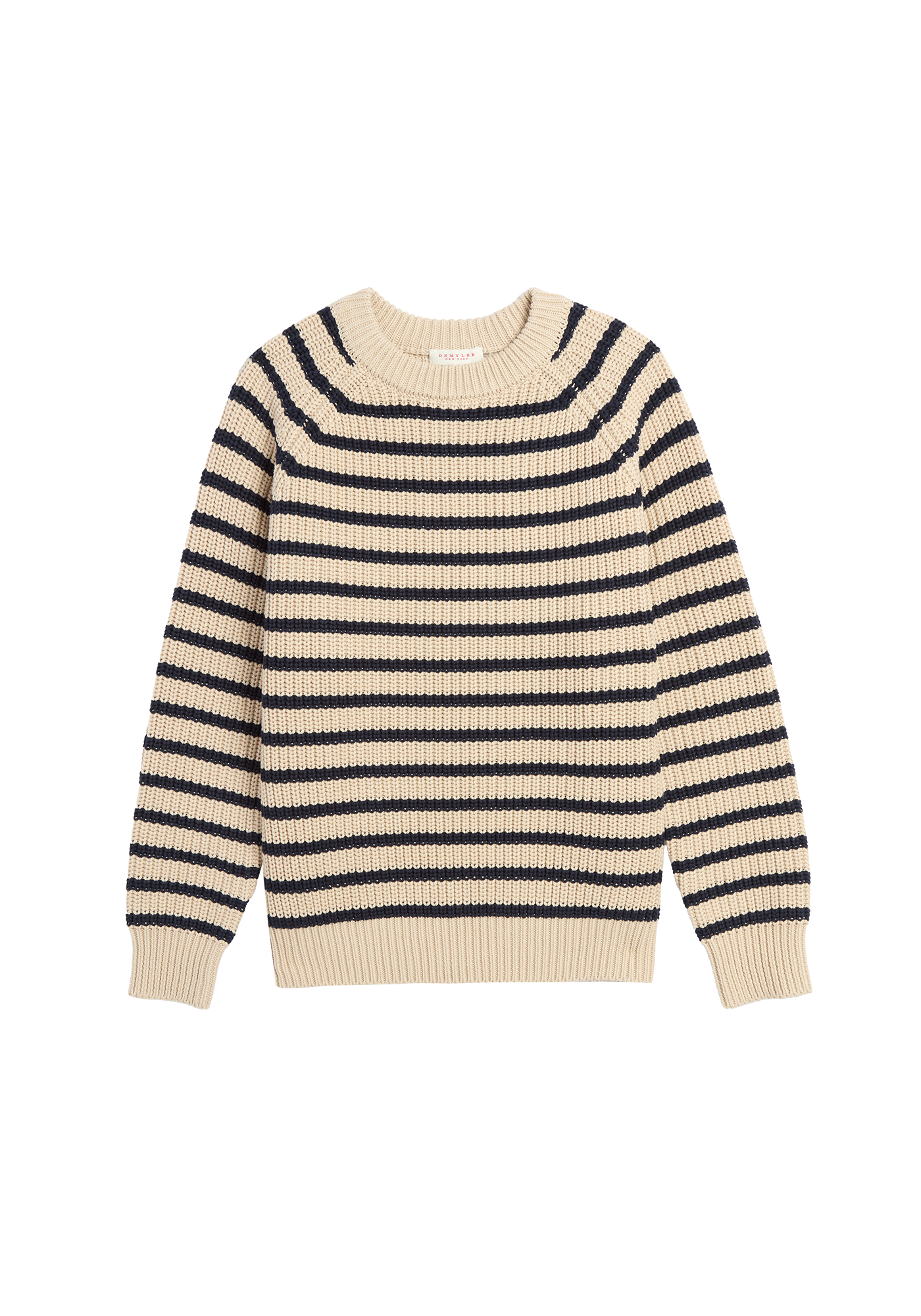 Phoebe Stripe Cotton Sweater Sweaters DEMYLEE New York Natural / Navy S