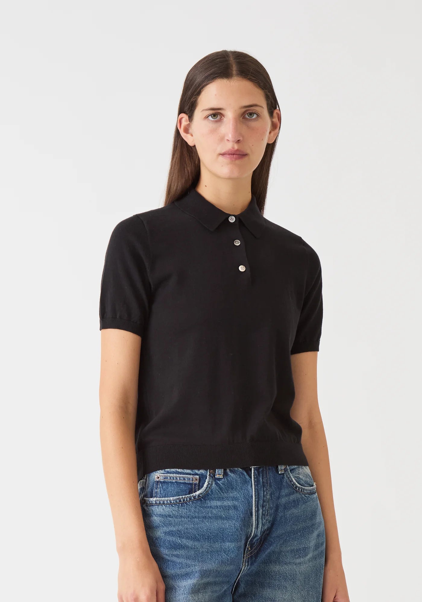 Adia Polo Cotton Top Tops Demylee