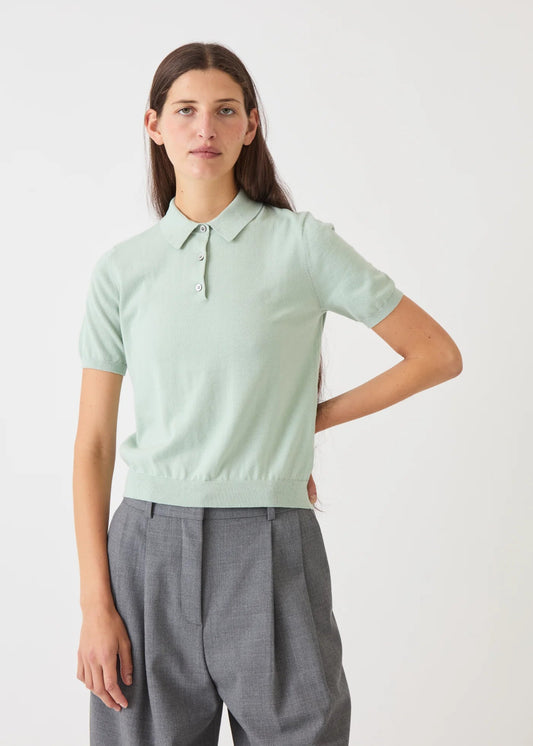 Adia Polo Cotton Top Tops DEMYLEE New York