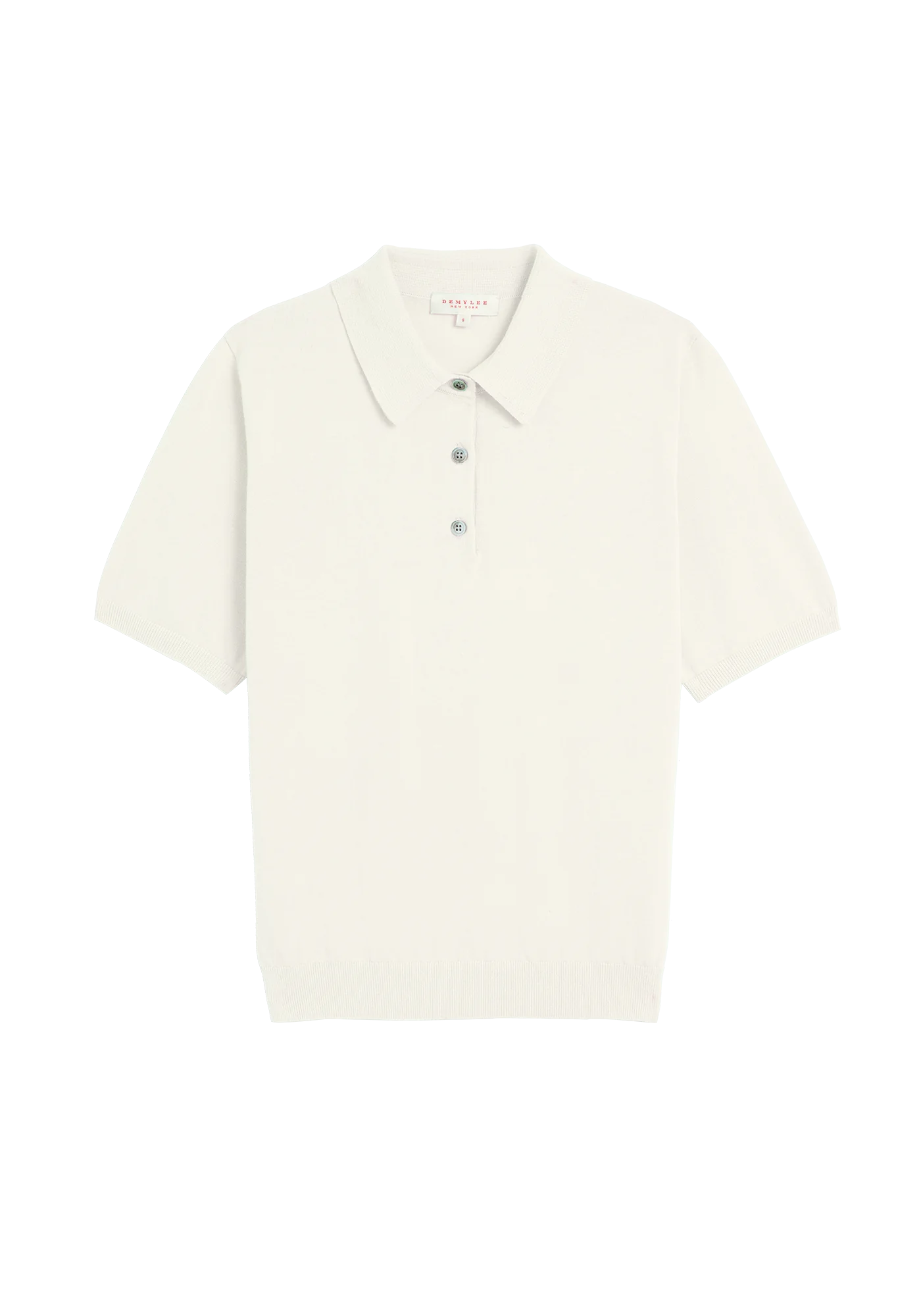 Adia Polo Cotton Top Tops DEMYLEE New York Off White S