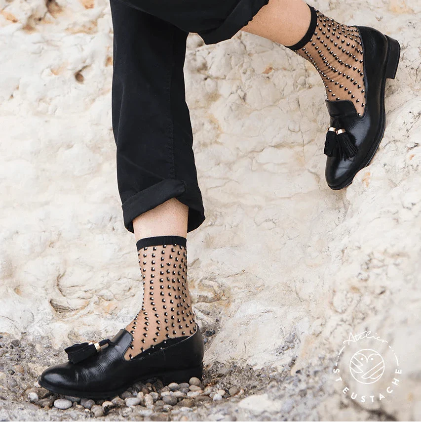 Crescent Dunes Sheer Socks Socks Atelier St Eustache