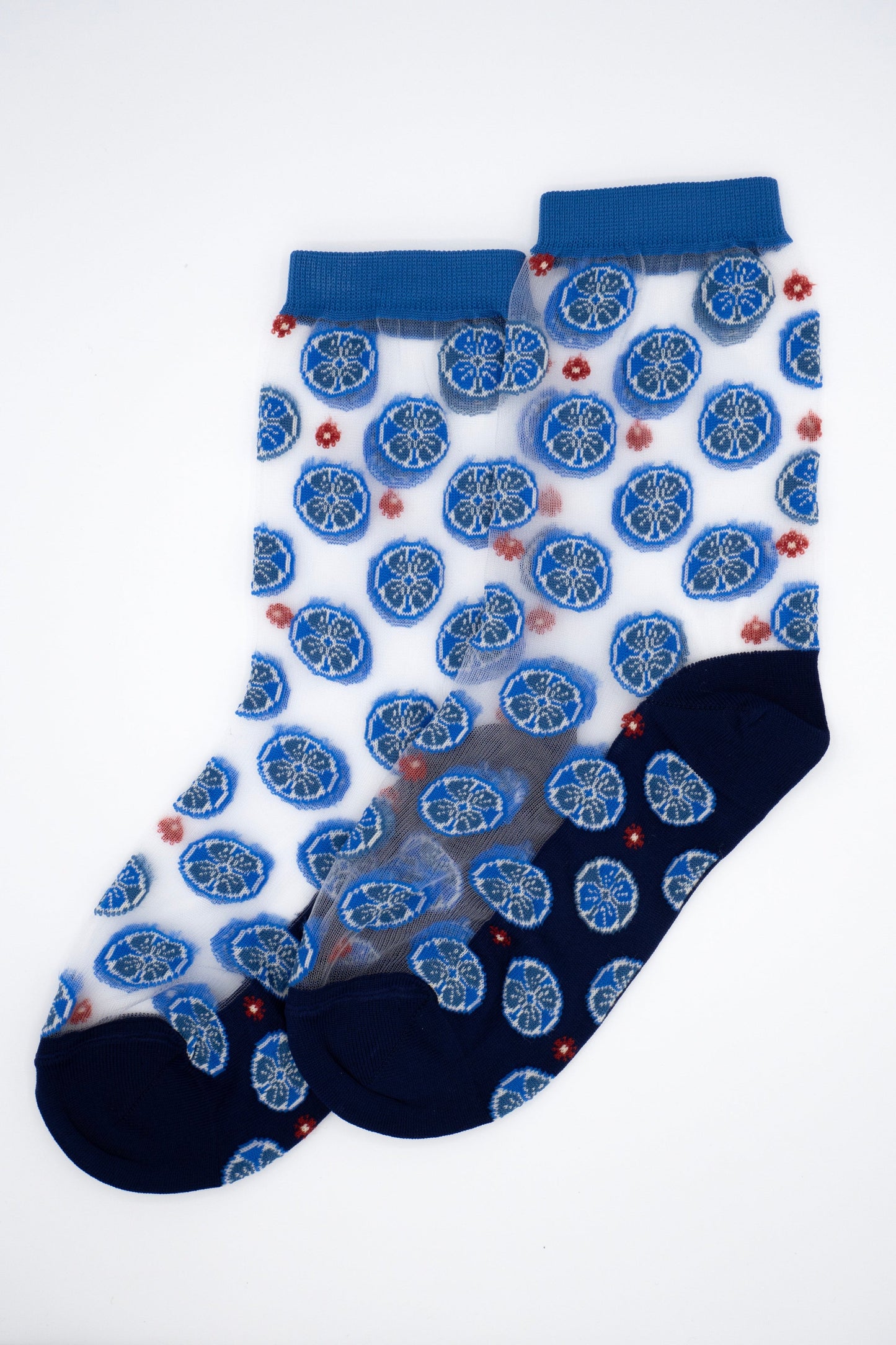 Meconopsis (Cotelac x St Eustache) Sheer Socks Socks Atelier St Eustache