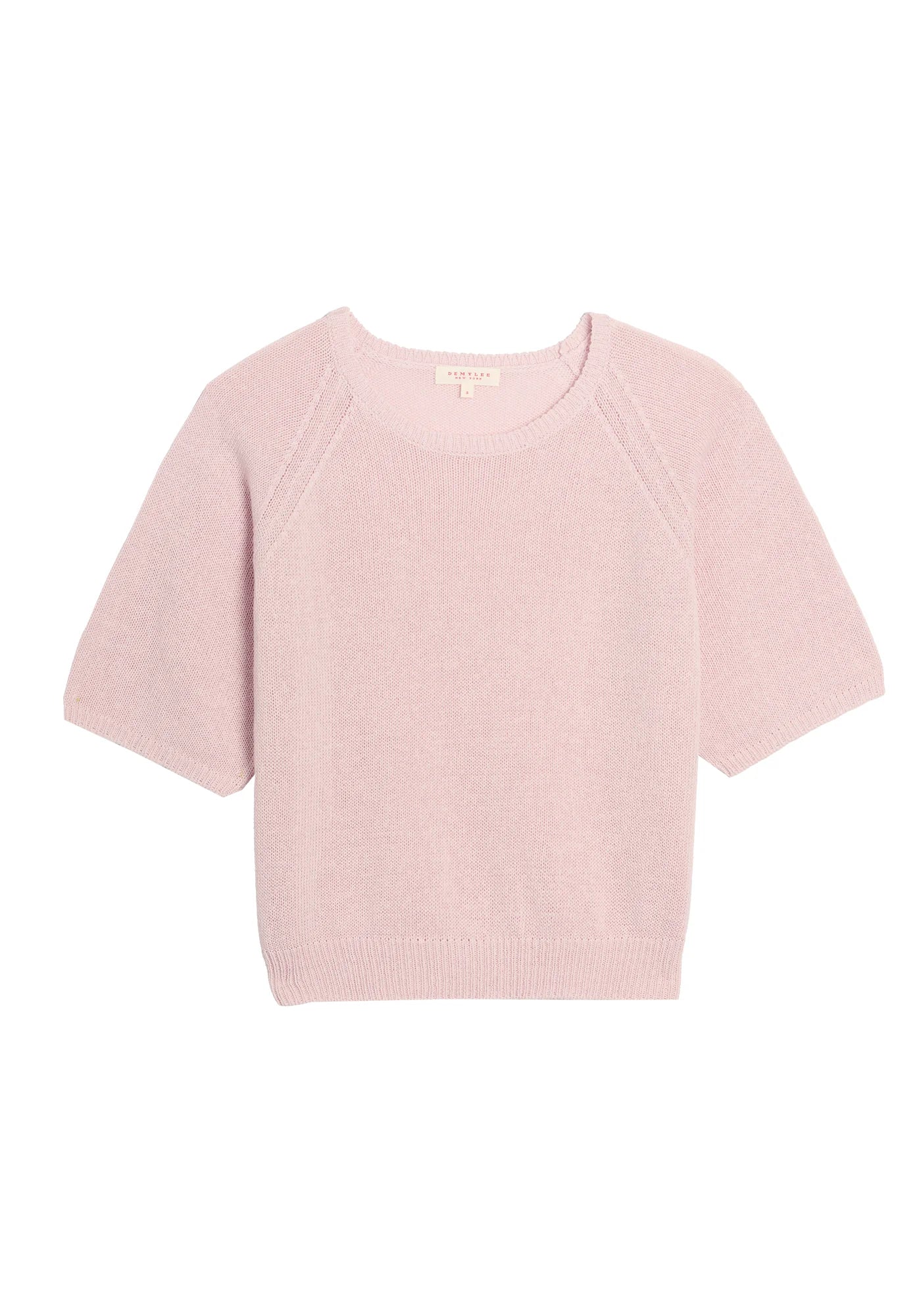Brenda Cotton Linen Top Sweaters DEMYLEE New York Peony Pink S