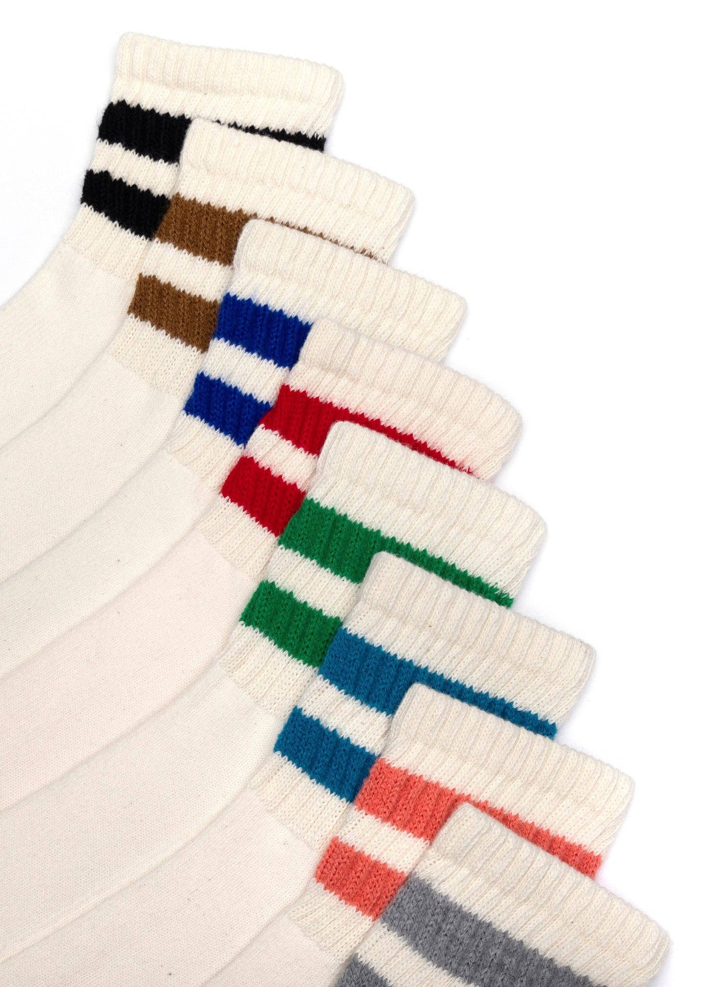 The Mono Stripe Quarter Crew Socks American Trench