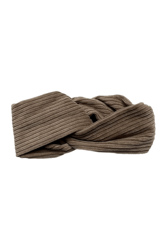 Solid Twist Headband Accessories CHRISTINE ALCALAY Ash Corduroy