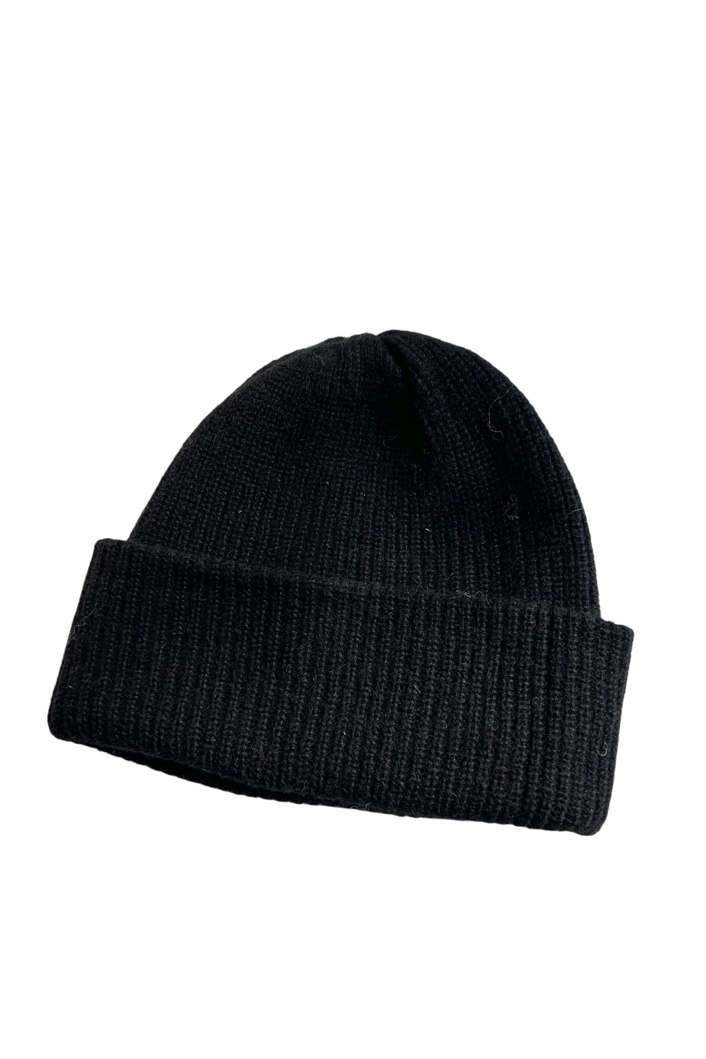 Lofted Beanie in Alpaca Wool Blend Beanies CHRISTINE ALCALAY Black One Size