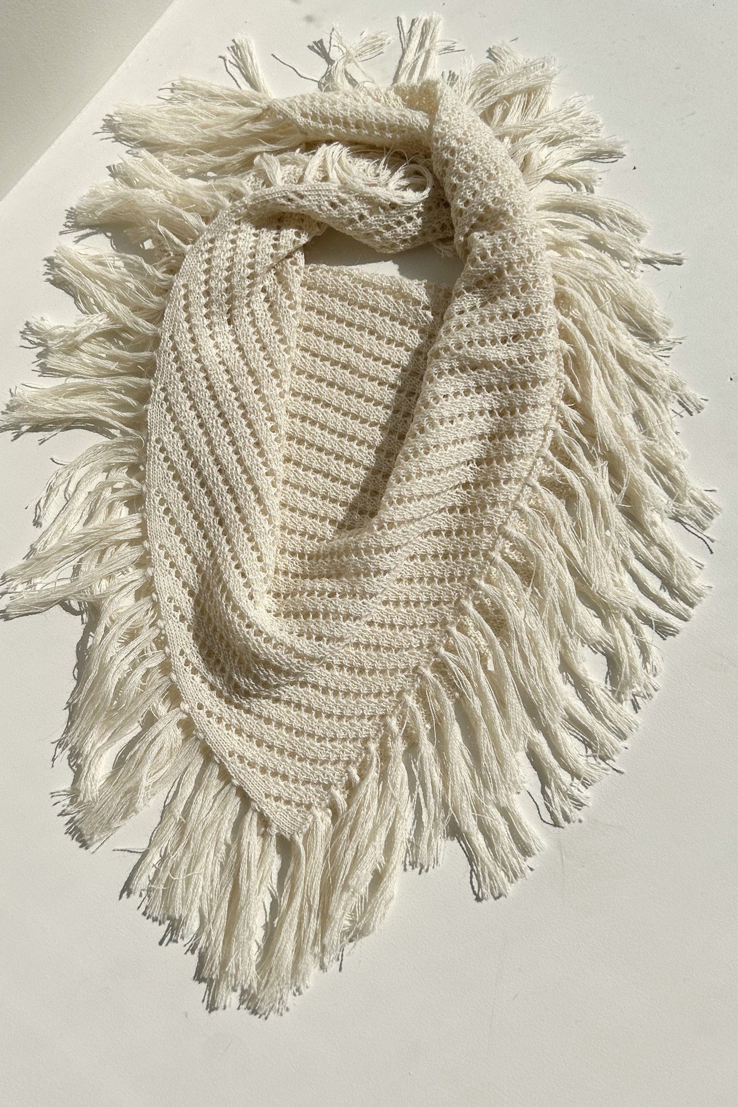 Fringe Scarf in Baby Alpaca Scarves CHRISTINE ALCALAY Cream One Size