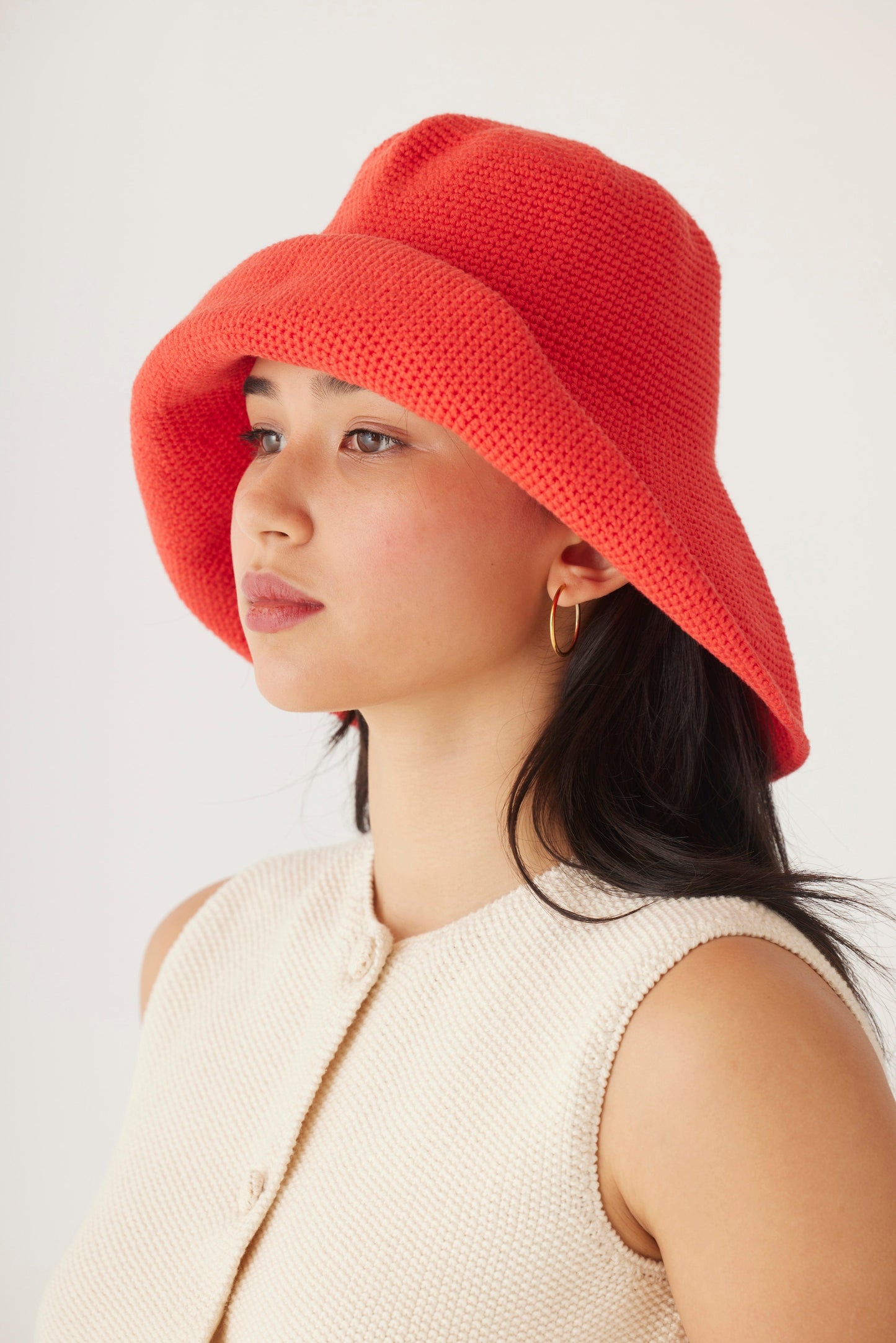 Crochet Sun Hat in Pima Cotton Accessories CHRISTINE ALCALAY