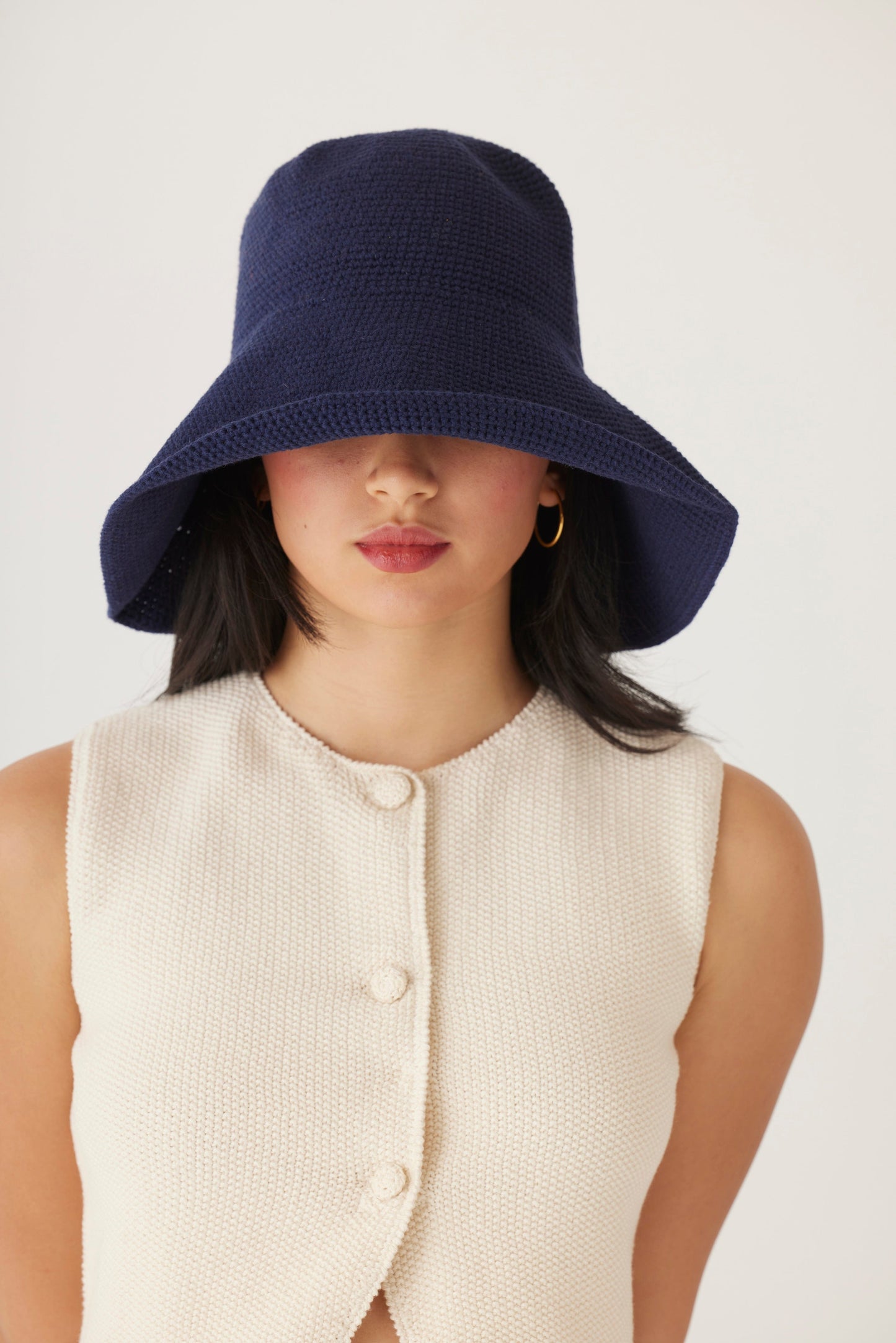 Crochet Sun Hat in Pima Cotton Accessories CHRISTINE ALCALAY