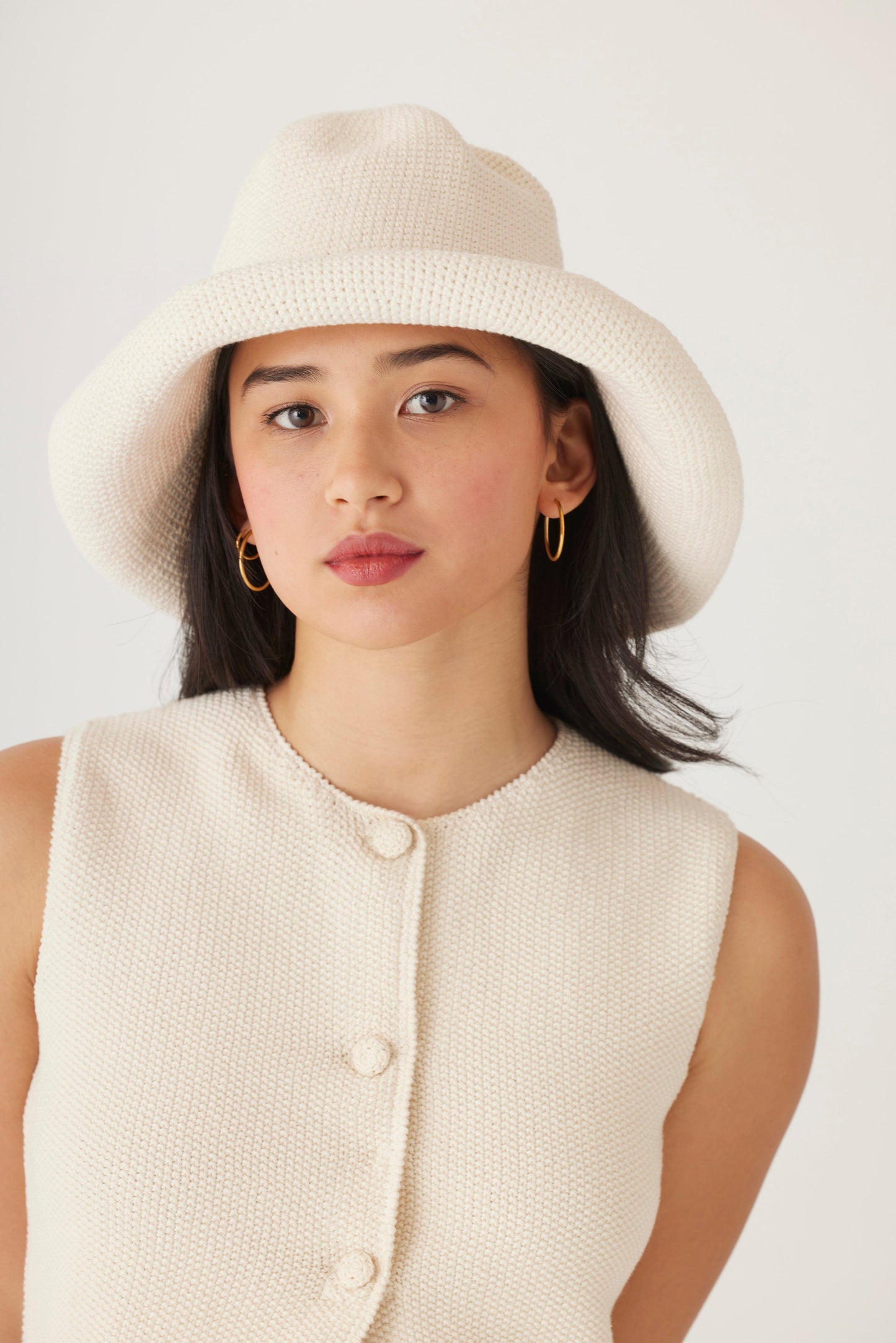 Crochet Sun Hat in Pima Cotton Accessories CHRISTINE ALCALAY