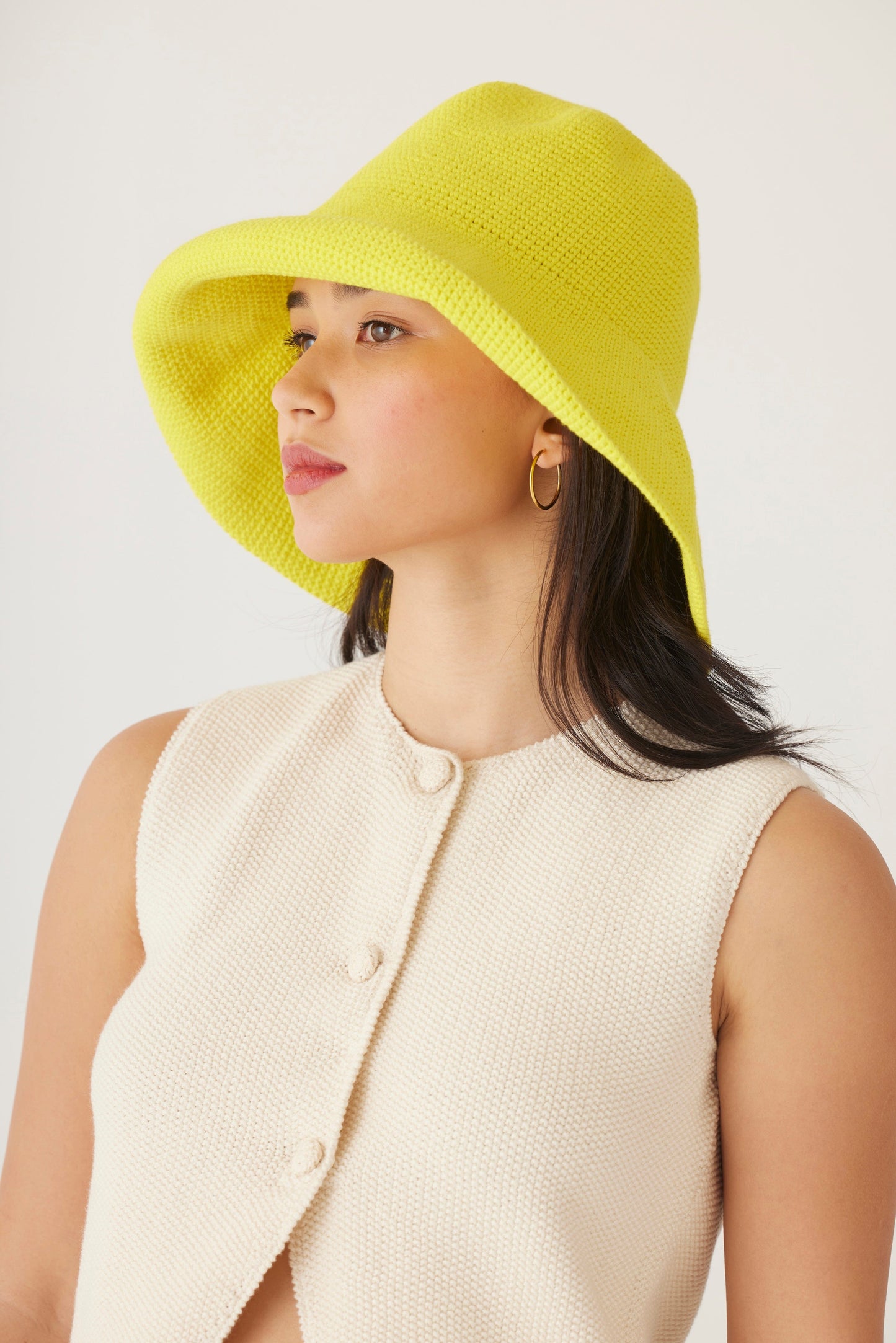Crochet Sun Hat in Pima Cotton Accessories CHRISTINE ALCALAY