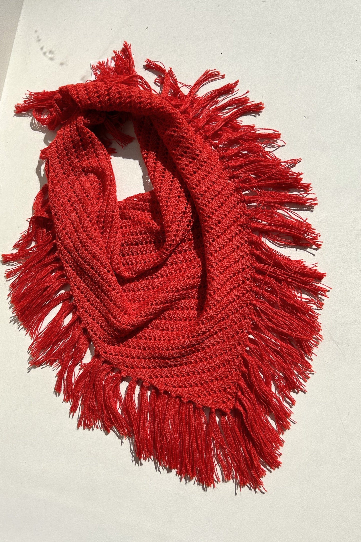 Fringe Scarf in Baby Alpaca Scarves CHRISTINE ALCALAY Lava One Size
