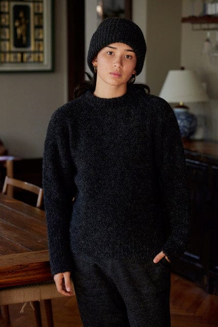 Lofted Beanie in Alpaca Wool Blend Beanies CHRISTINE ALCALAY Graphite One Size