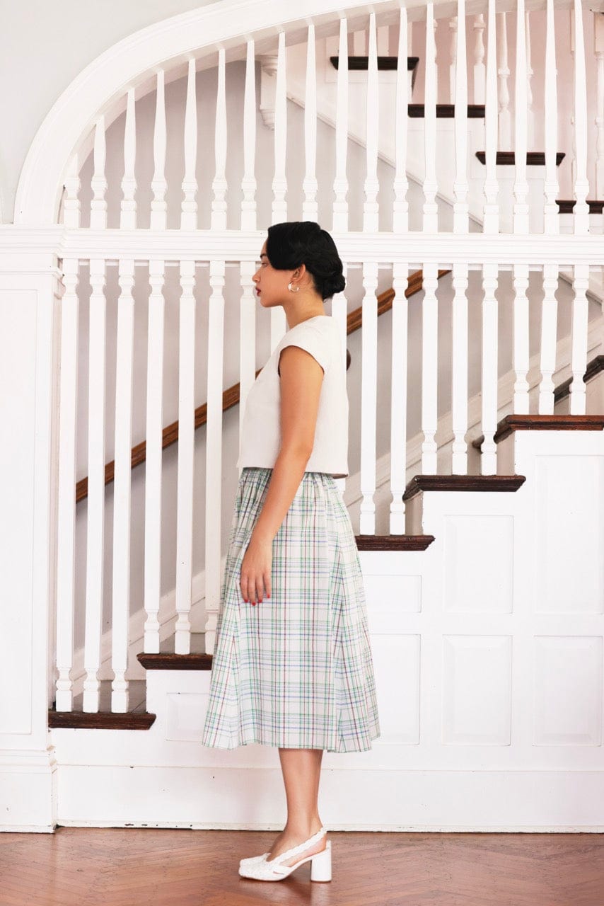 Amare Top in Linen Blend Tops CHRISTINE ALCALAY