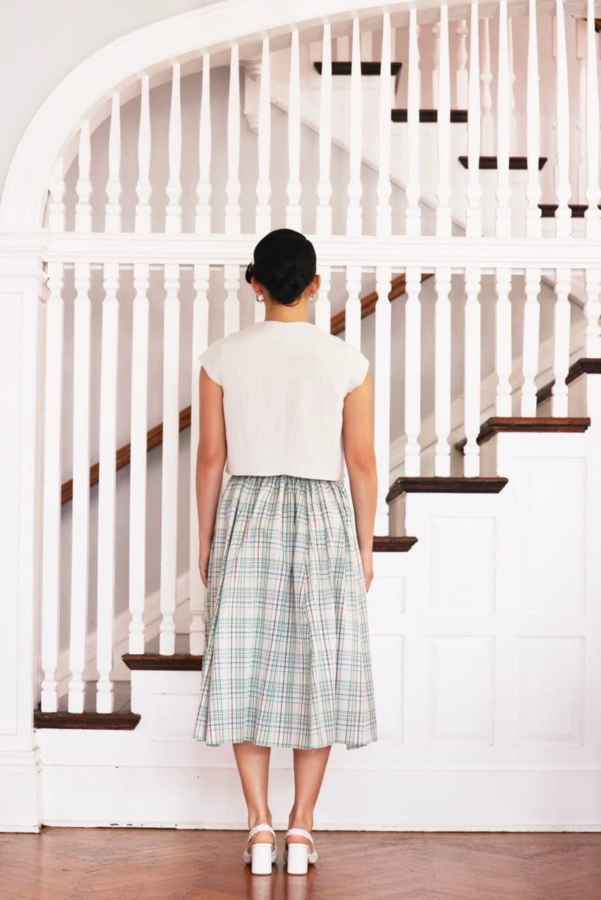 Amare Top in Linen Blend Tops CHRISTINE ALCALAY