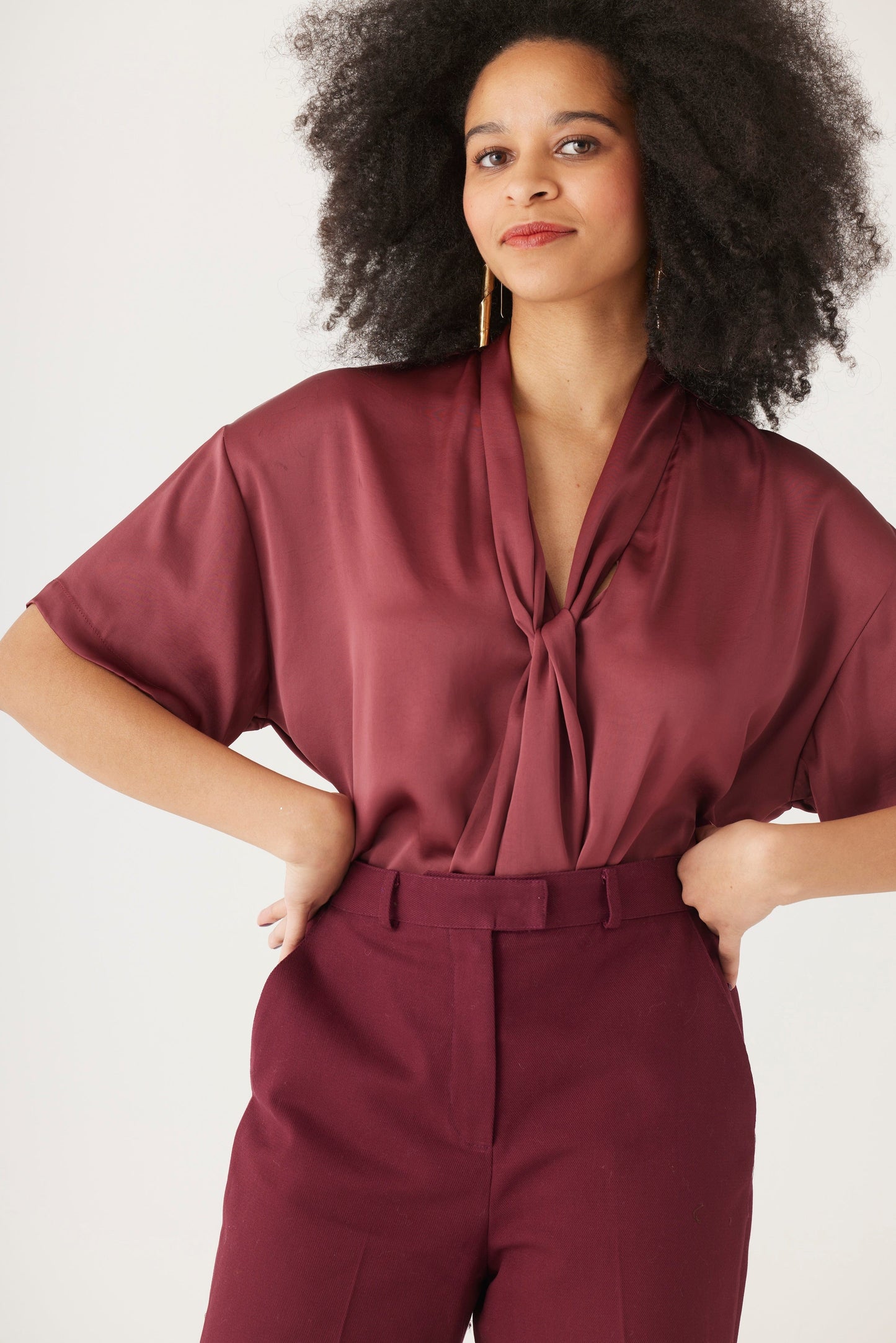 Betty Blouse in Japanese Charmeuse Tops CHRISTINE ALCALAY