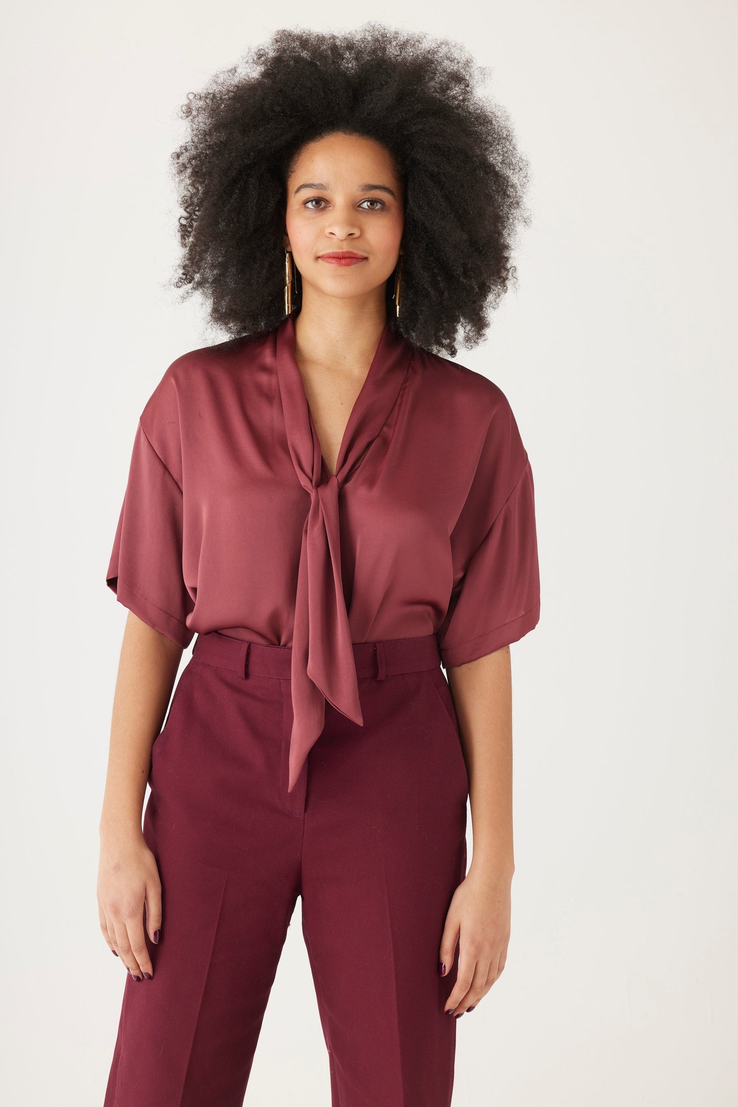 Betty Blouse in Japanese Charmeuse Tops CHRISTINE ALCALAY