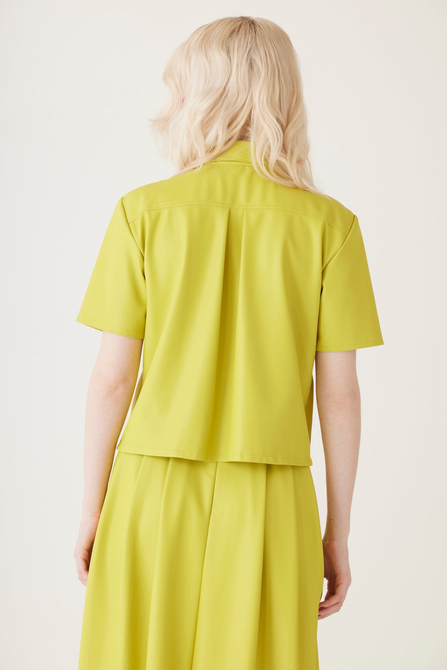 Volante Blouse in Pleatherette Tops CHRISTINE ALCALAY