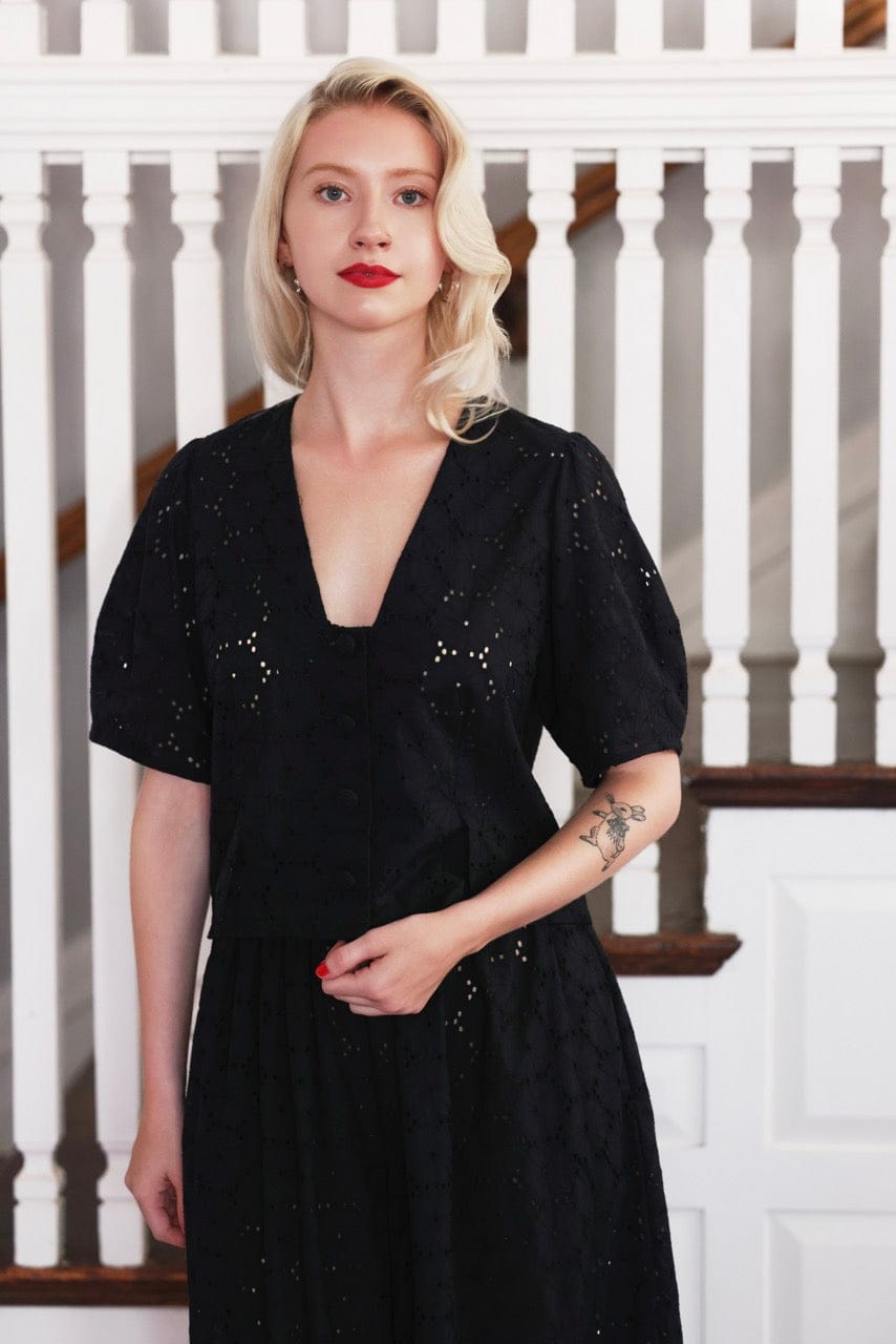 Nora Blouse in Eyelet Tops CHRISTINE ALCALAY