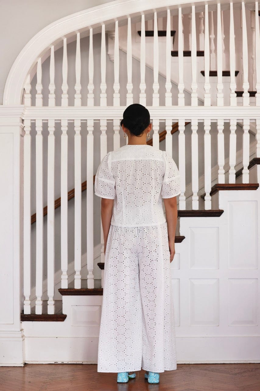 SAMPLE SS25 - Nora Blouse in Eyelet Samples CHRISTINE ALCALAY