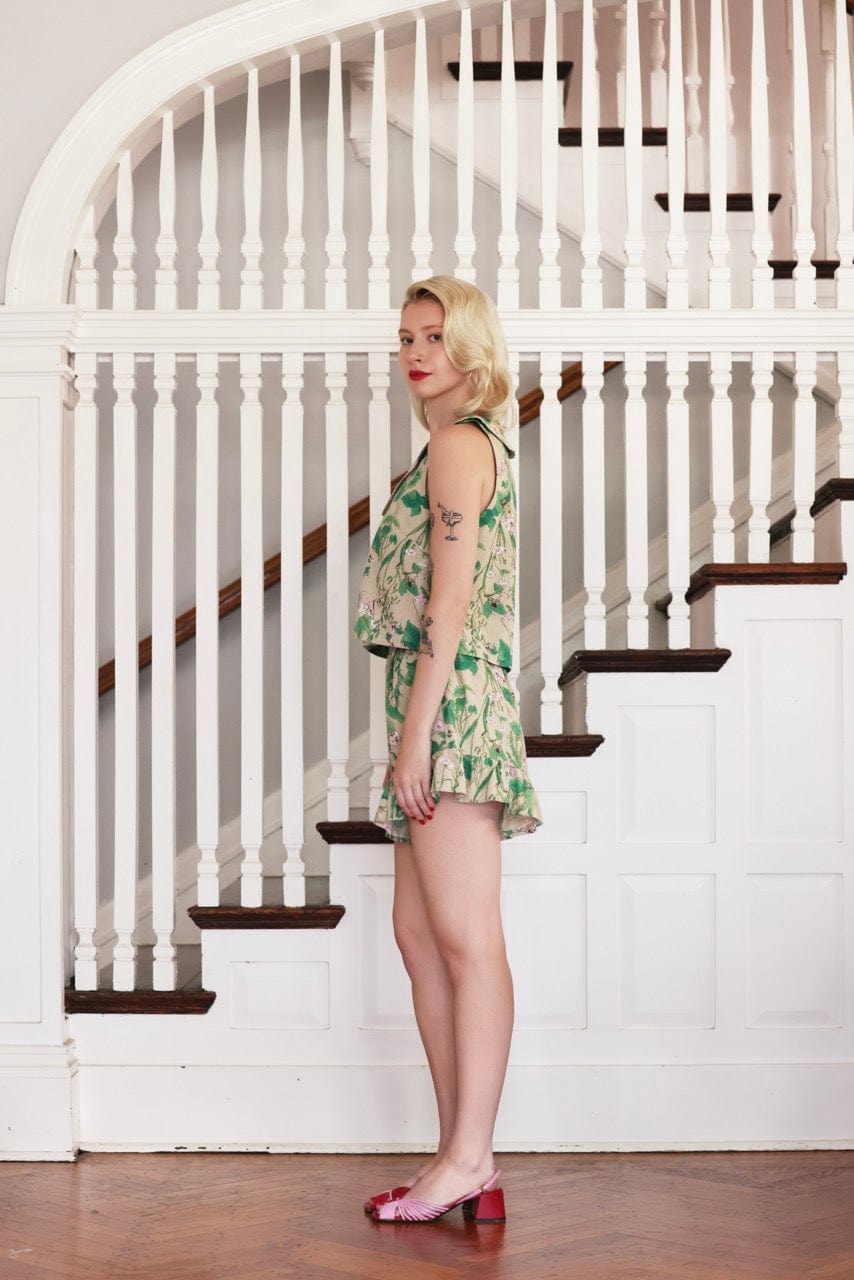 Penny Top in Floral Linen Tops CHRISTINE ALCALAY
