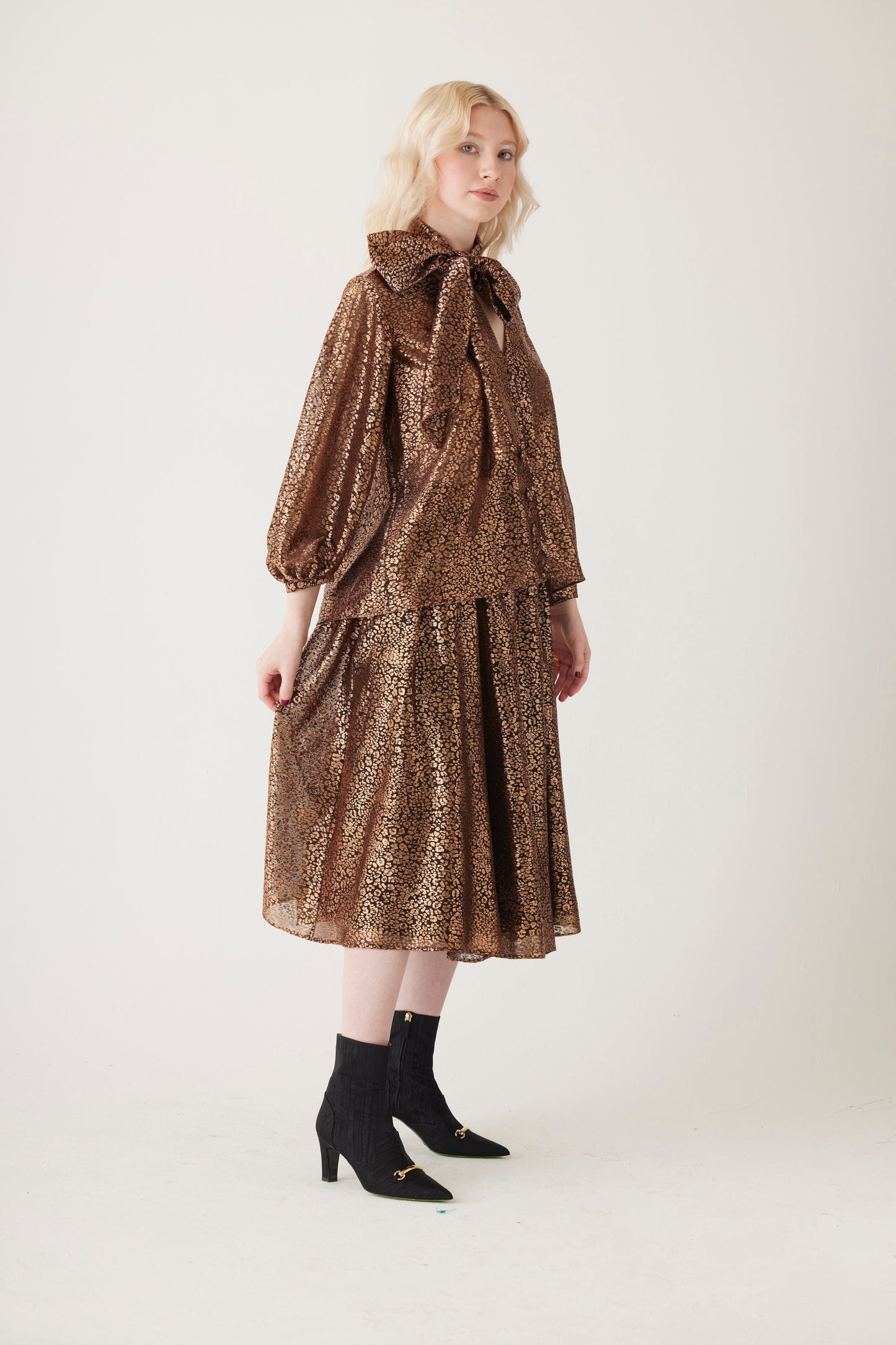 Trish Blouse in Metallic Tops CHRISTINE ALCALAY