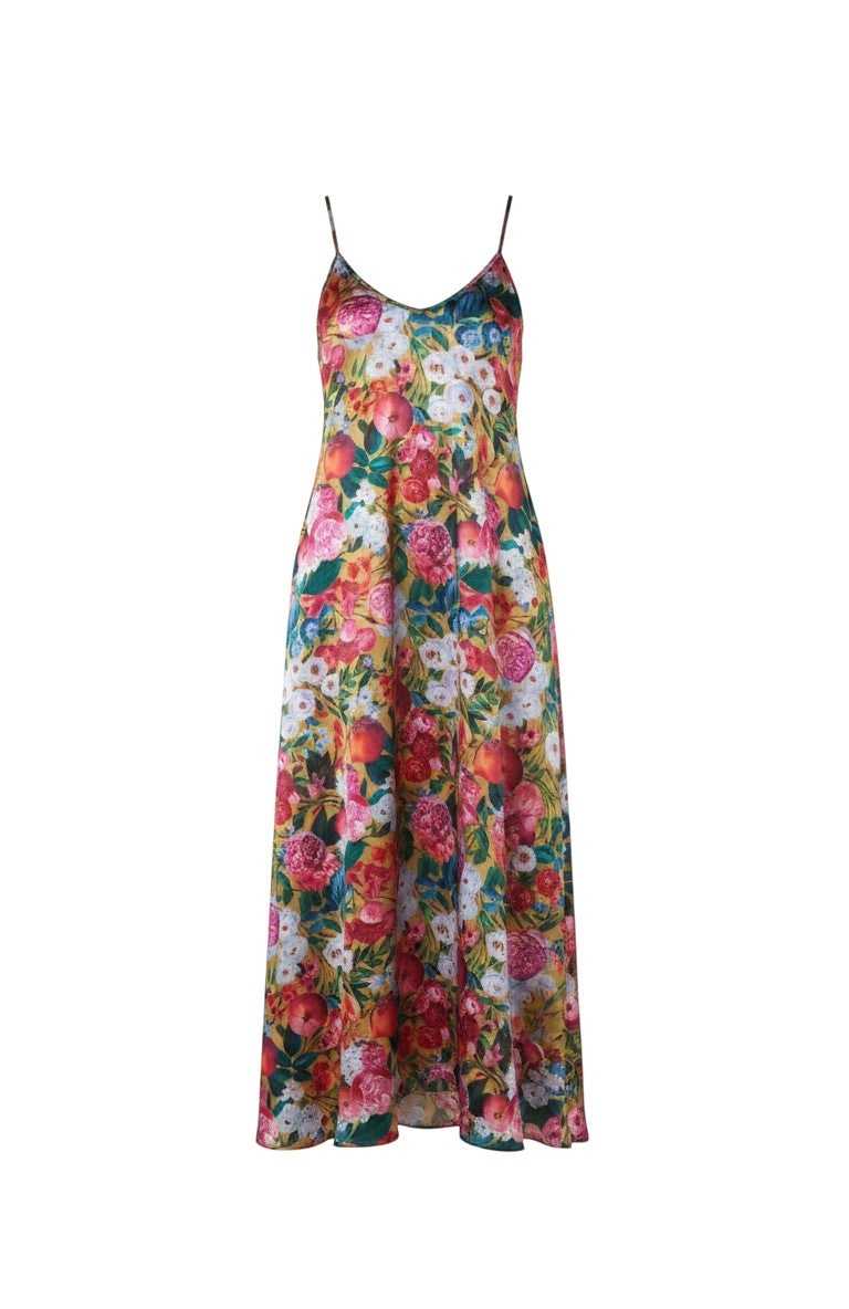 Calista Dress in Pom Floral Washed Silk Dresses CHRISTINE ALCALAY - 6