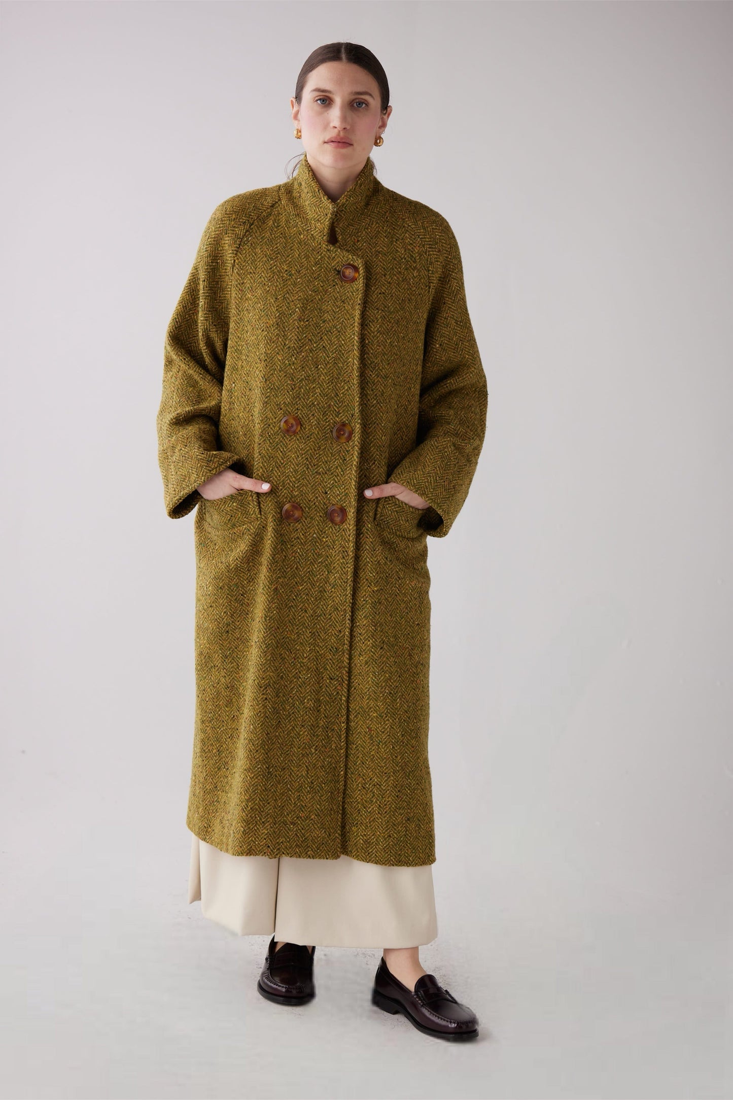 Agnes Coat in Herringbone Tweed Coats CHRISTINE ALCALAY