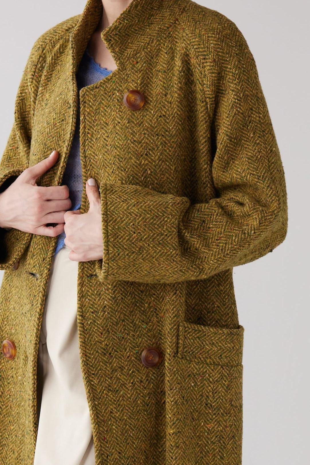 Agnes Coat in Herringbone Tweed Coats CHRISTINE ALCALAY