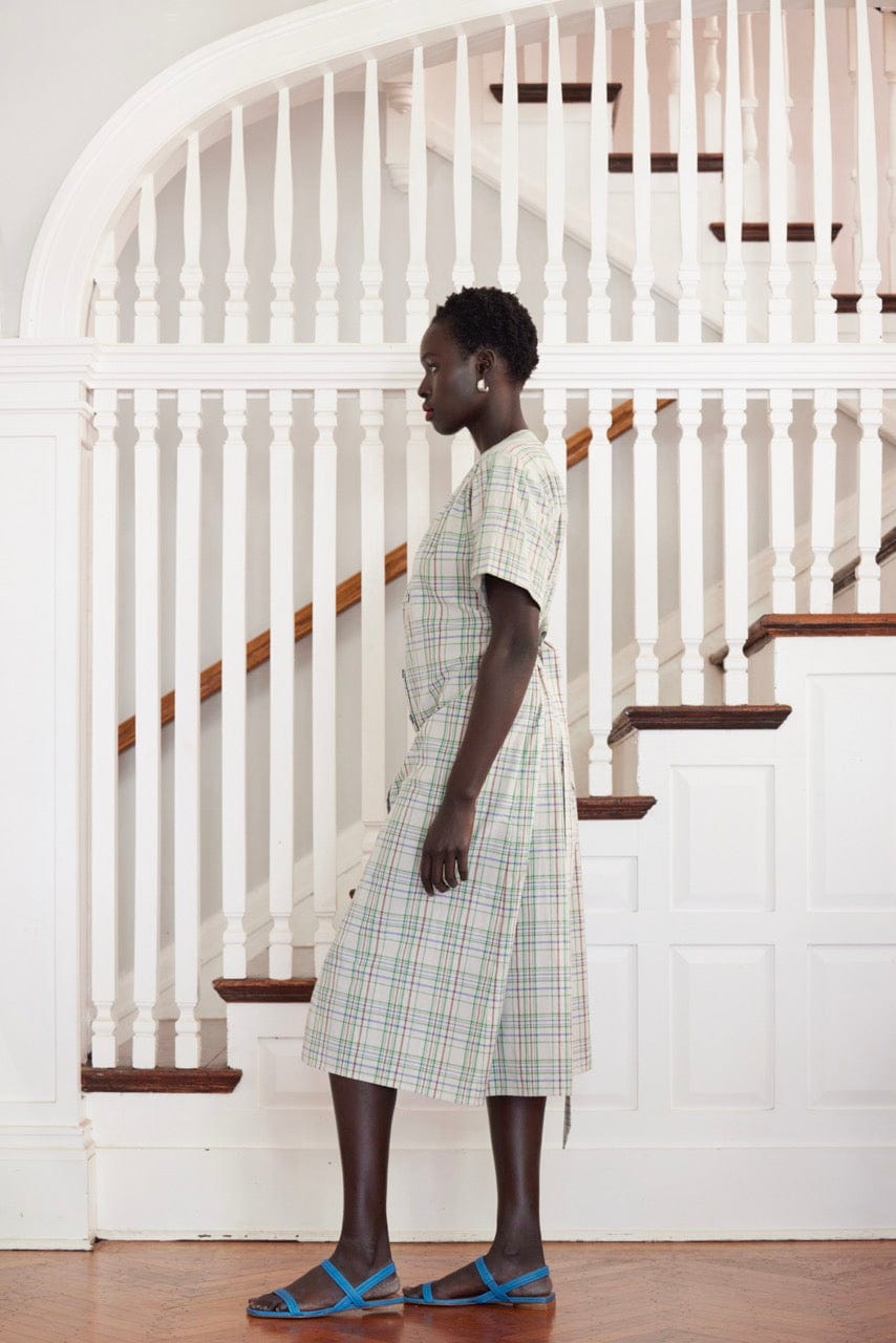 Frankie Dress in Cotton Plaid Dresses CHRISTINE ALCALAY