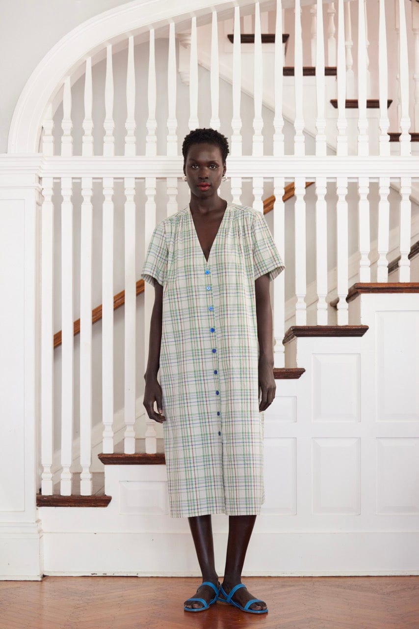 Frankie Dress in Cotton Plaid Dresses CHRISTINE ALCALAY