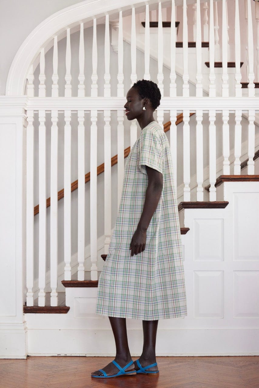 Frankie Dress in Cotton Plaid Dresses CHRISTINE ALCALAY