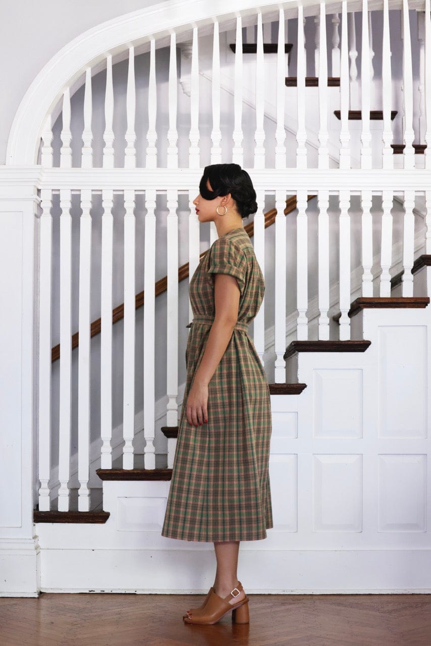 Frankie Dress in Cotton Plaid Dresses CHRISTINE ALCALAY