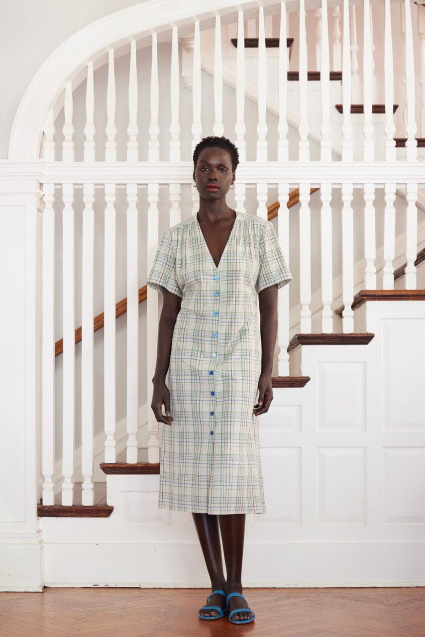 Frankie Dress in Cotton Plaid Dresses CHRISTINE ALCALAY