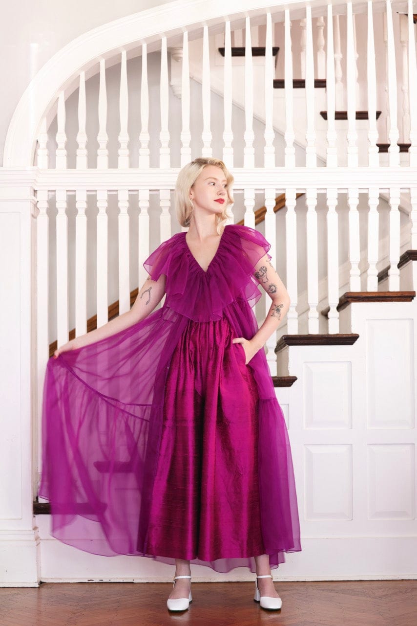 Papillon Dress in Silk Organza Dresses CHRISTINE ALCALAY