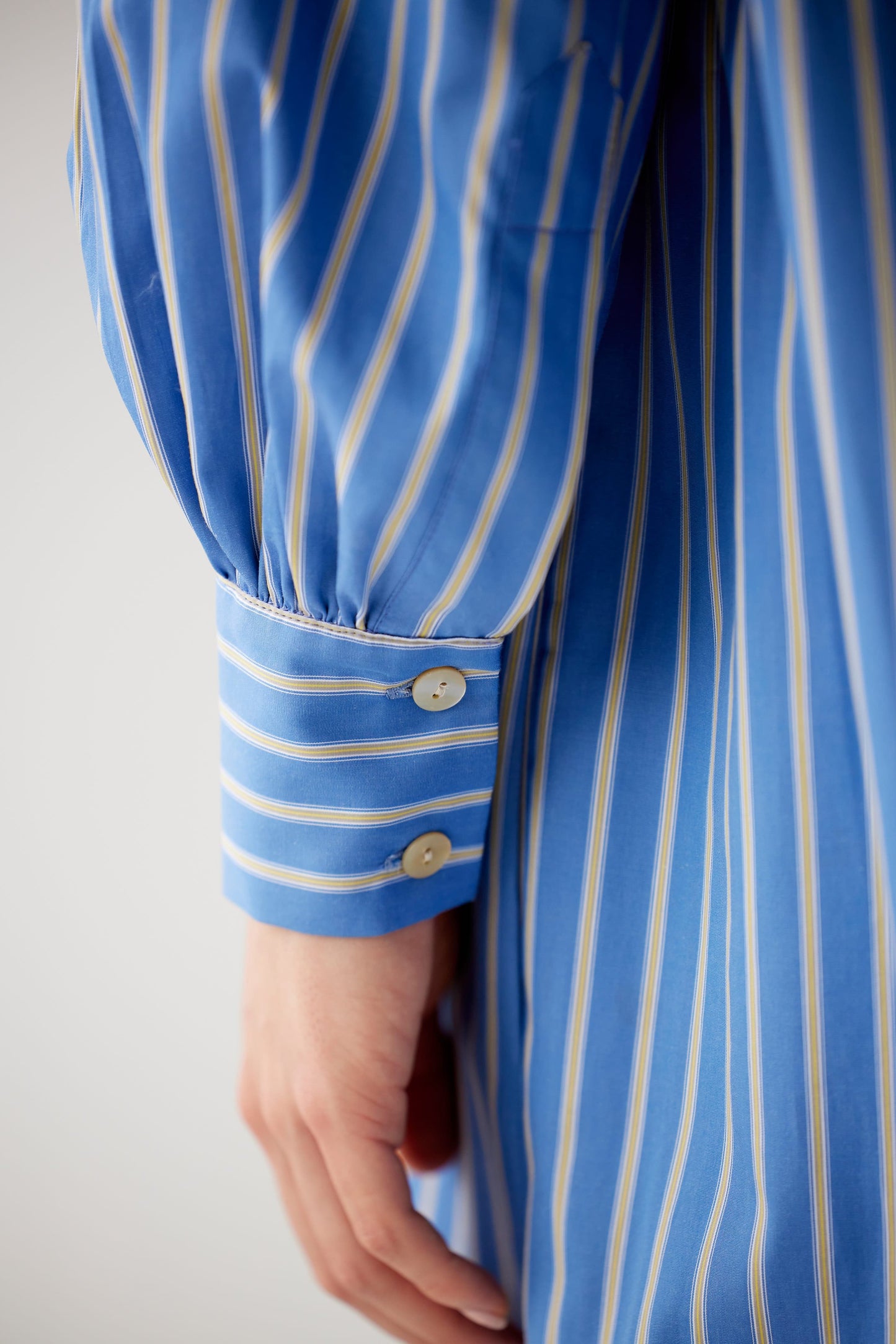 Georgia Dress in Sky Striped Cotton Dresses CHRISTINE ALCALAY