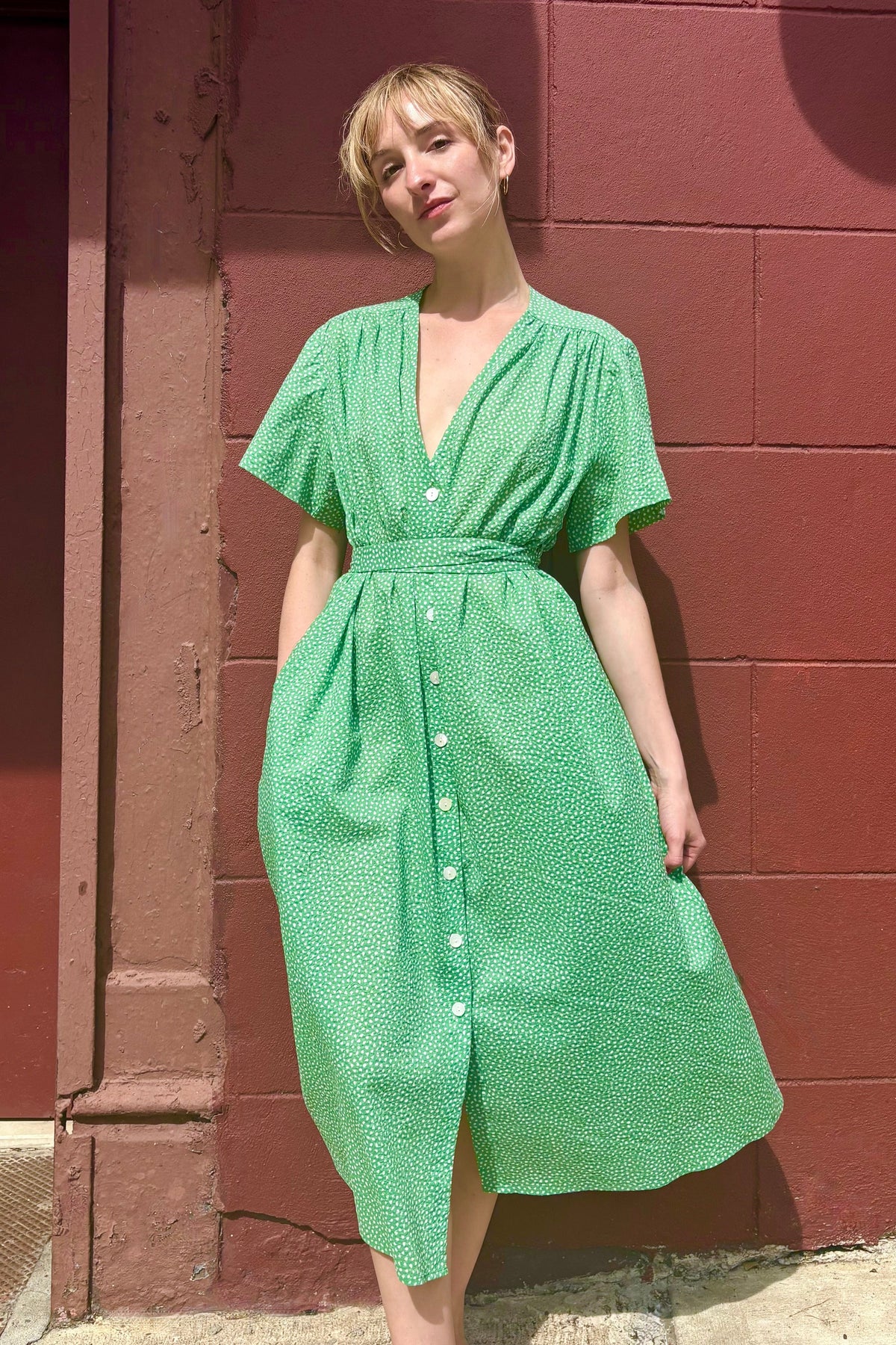 Frankie Dress in Cotton Pebble Print Dresses CHRISTINE ALCALAY - 7