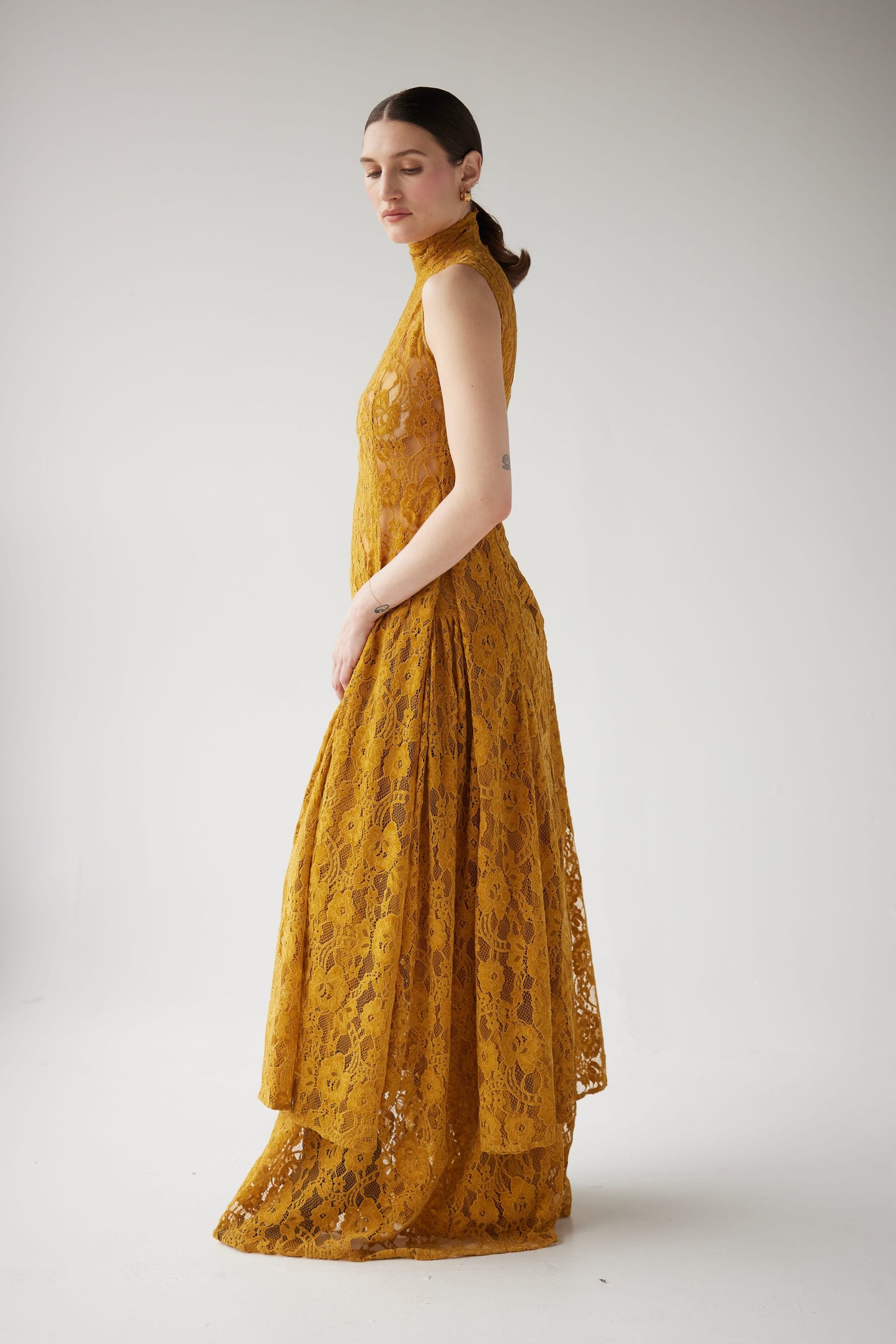 Eurie Dress in Lace Dresses CHRISTINE ALCALAY Goldenrod Extra Small