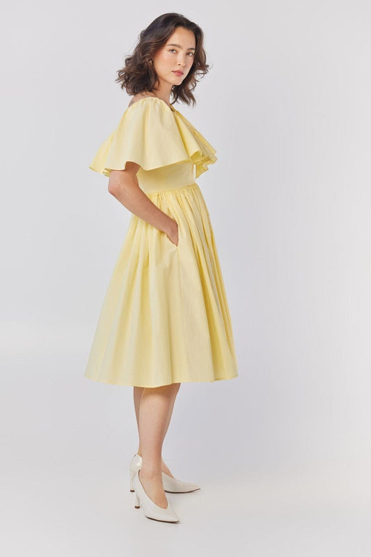 Hong Nhung Dress in Limoncello Yellow Cotton Dresses CHRISTINE ALCALAY