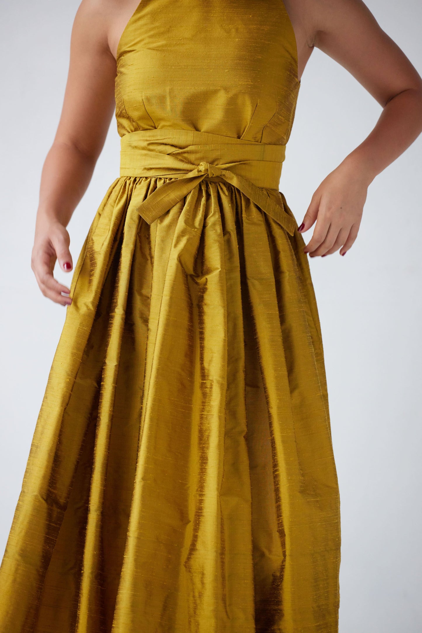 Mari Dress in Silk Dupioni Dresses CHRISTINE ALCALAY