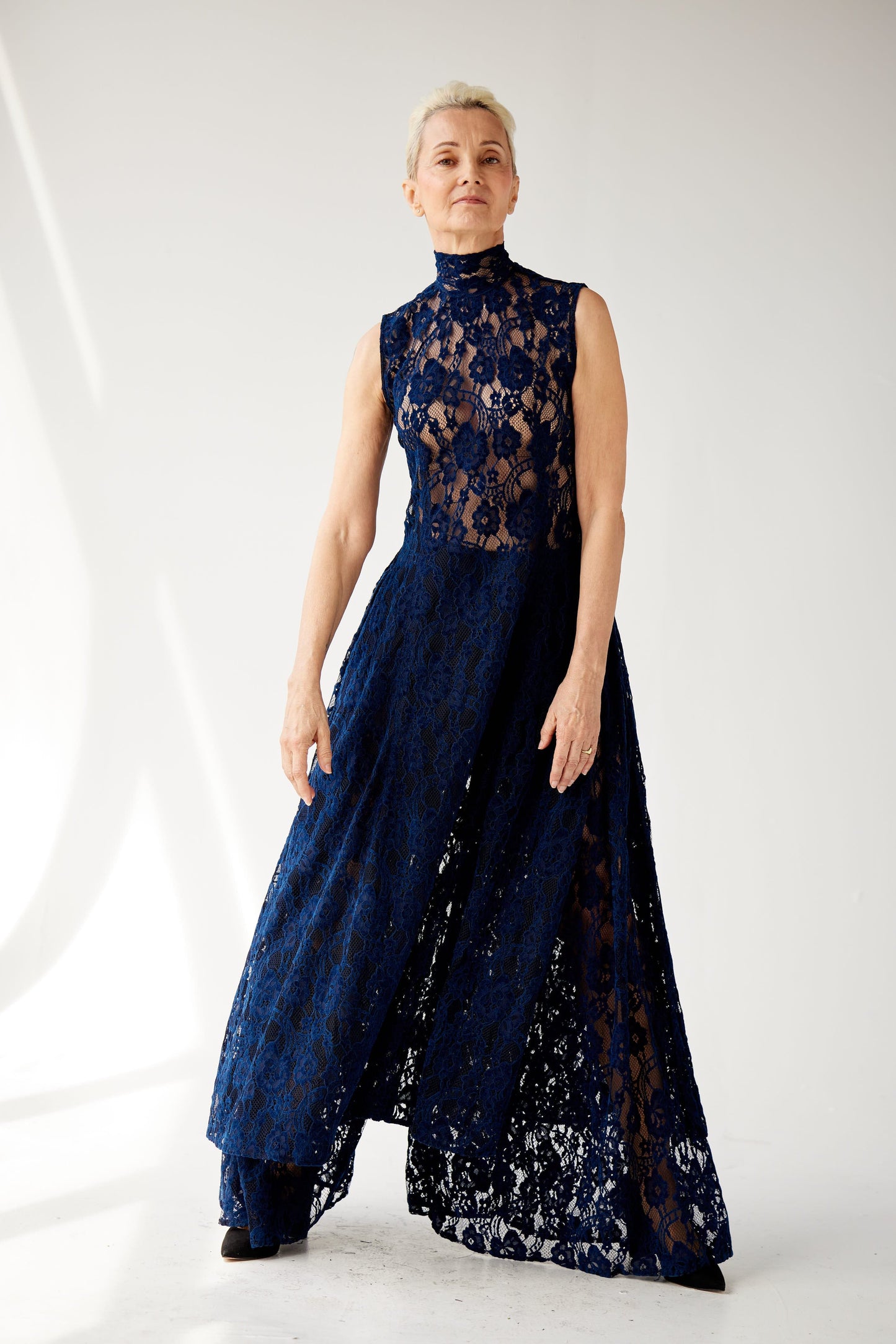 Eurie Dress in Lace Dresses CHRISTINE ALCALAY Navy Extra Small